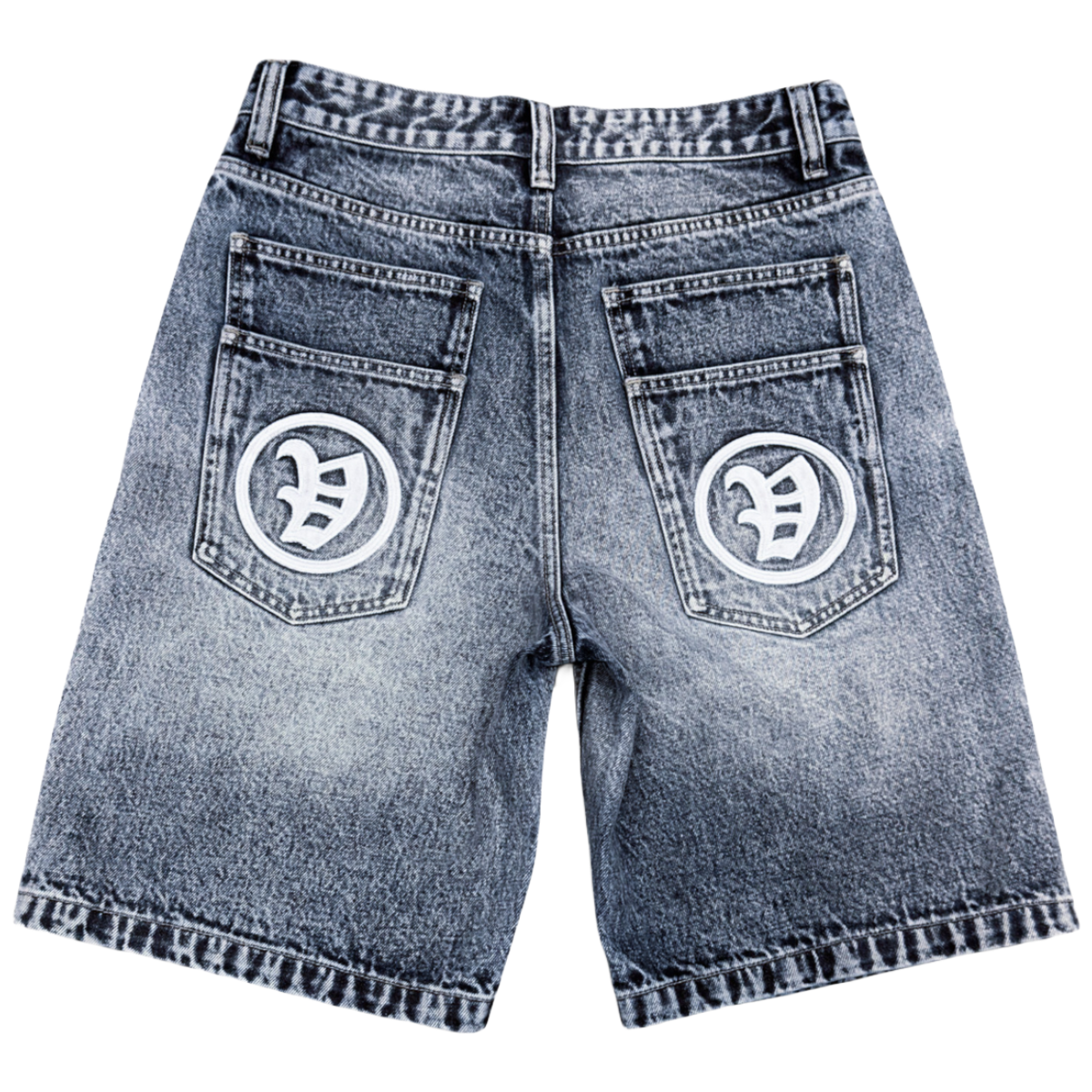 VTILTED 'FORMULA' DENIM SHORTS (BLUE)