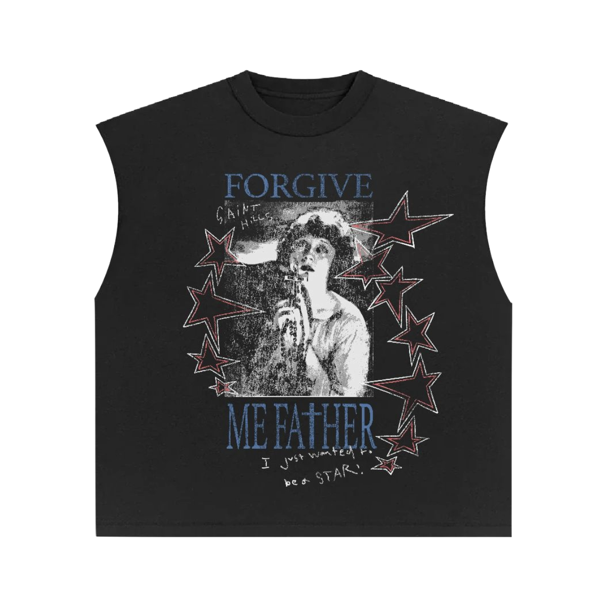 SH 'FAME' SLEEVELESS TEE (BLK)