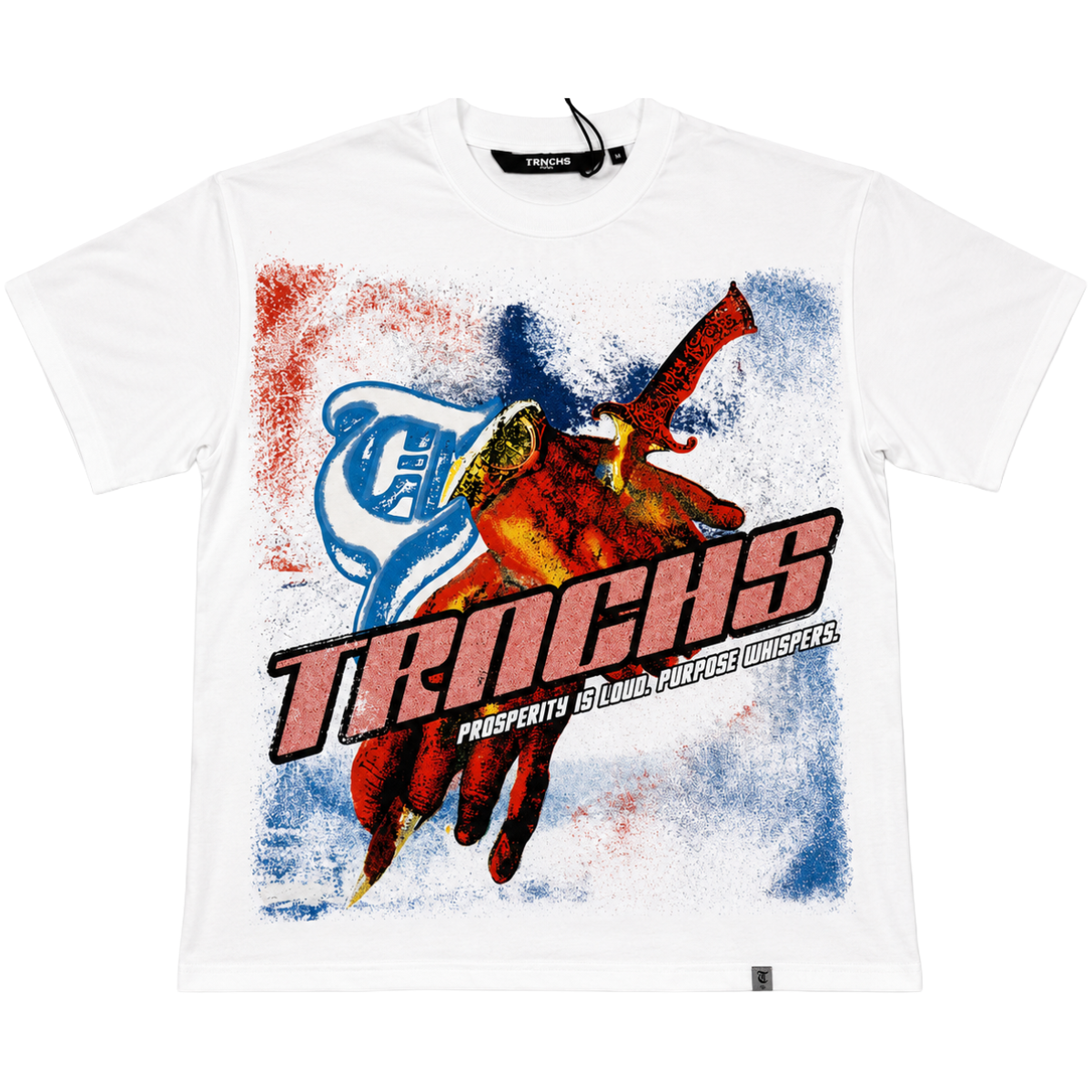 TRNCHS 'BORN FROM CHAOS' SS TEE (WHT)