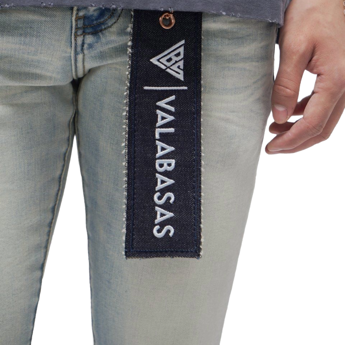 VALABASAS MR.CLEAN LIGHT WASH SKINNY JEANS