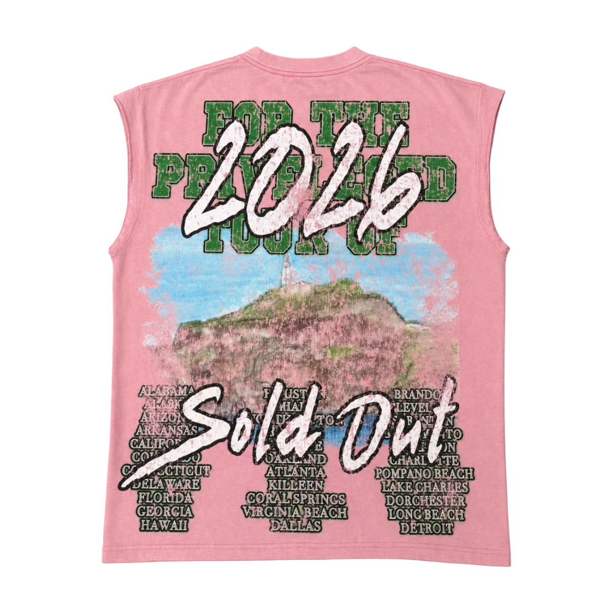 VTILTED 'ROLLING LOUD' SLEEVELESS TEE (PNK)