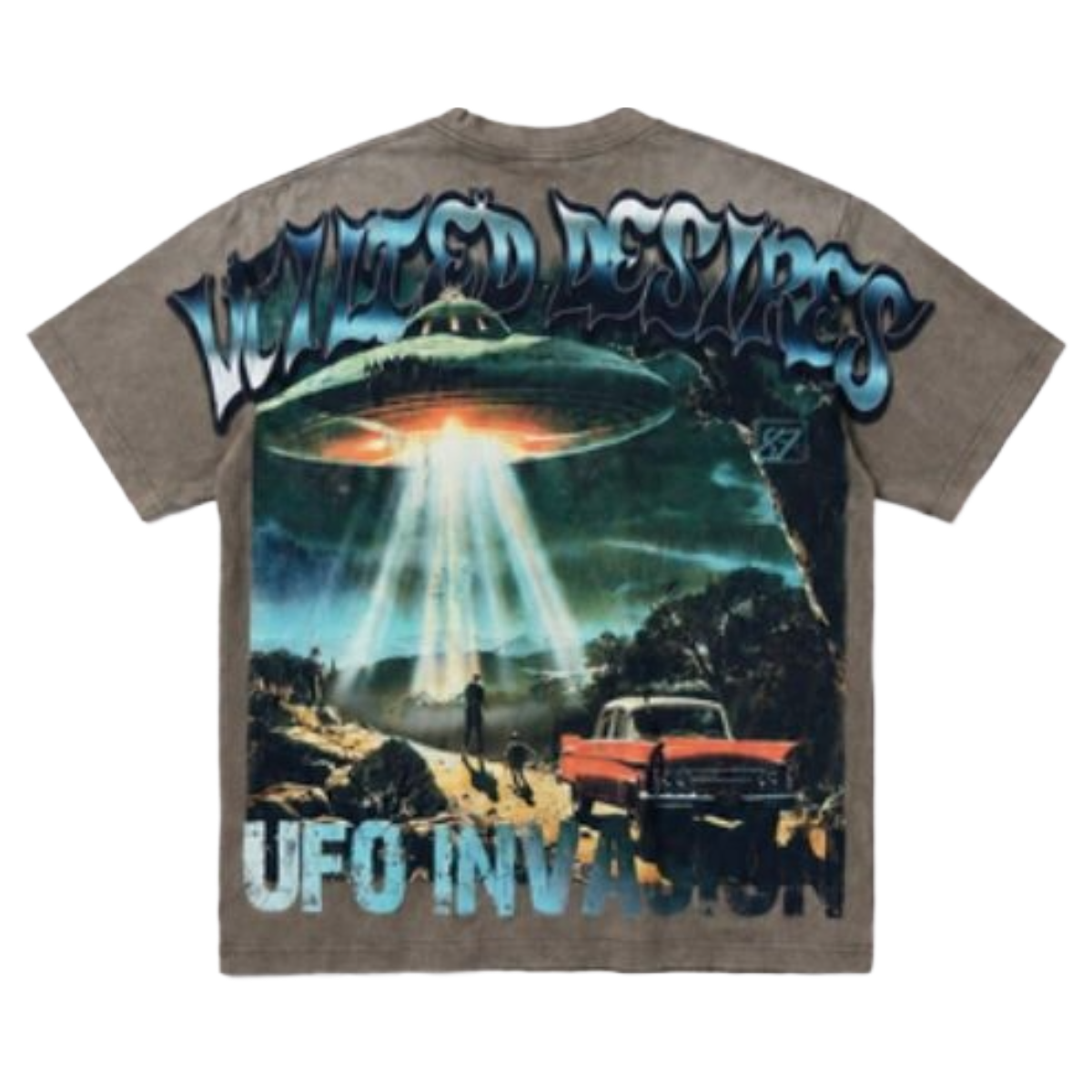 VTILTED 'UFO' SS TEE (GRAY WASH)