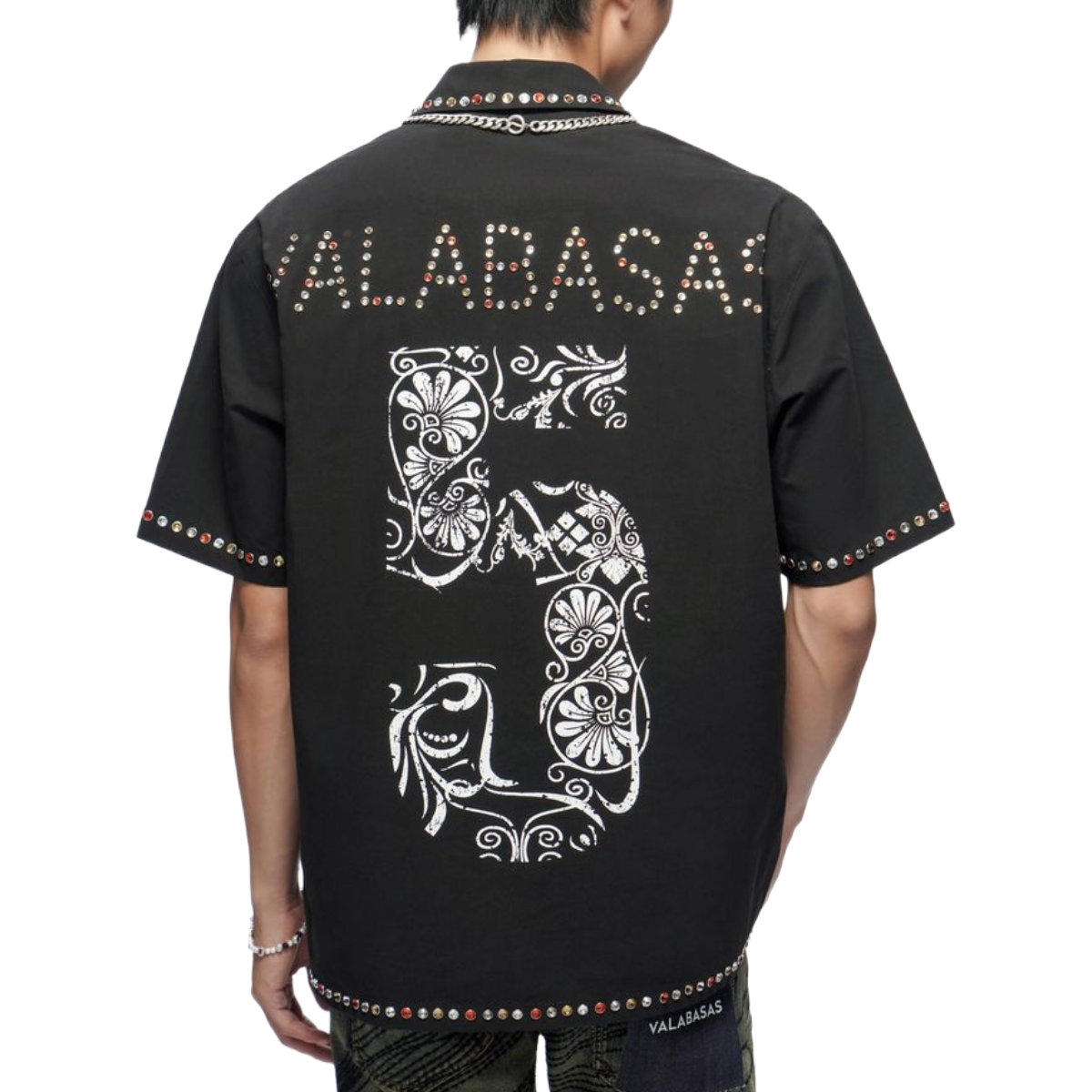 VALABASAS 'FRAMEWORK' SS BUTTON UP (BLK)