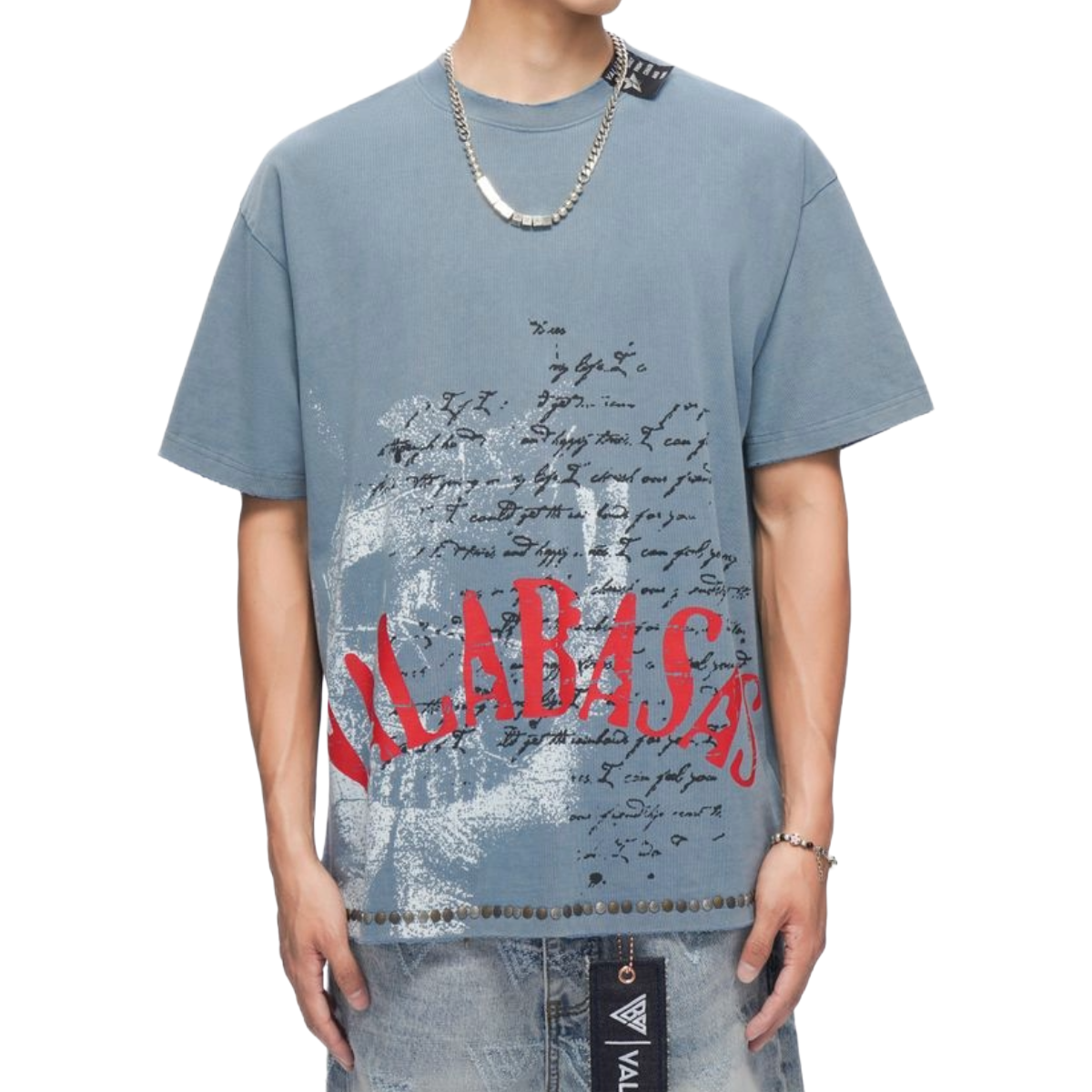 VALABASAS 'DEVILISH LIES' SS TEE (VTG BLUE)