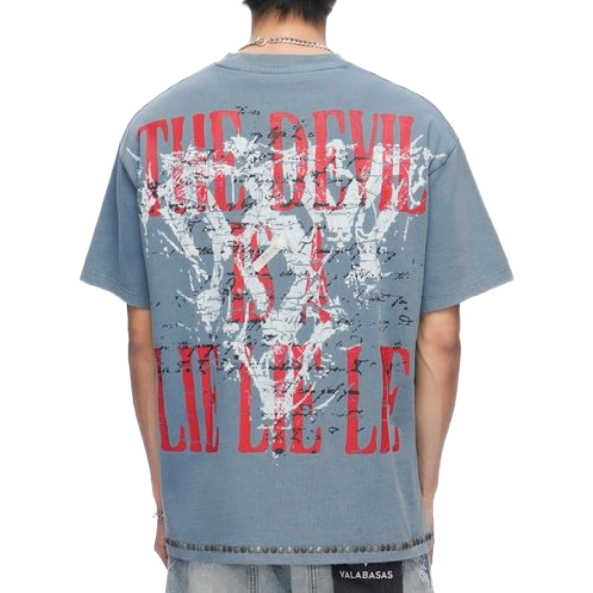 VALABASAS 'DEVILISH LIES' SS TEE (VTG BLUE)