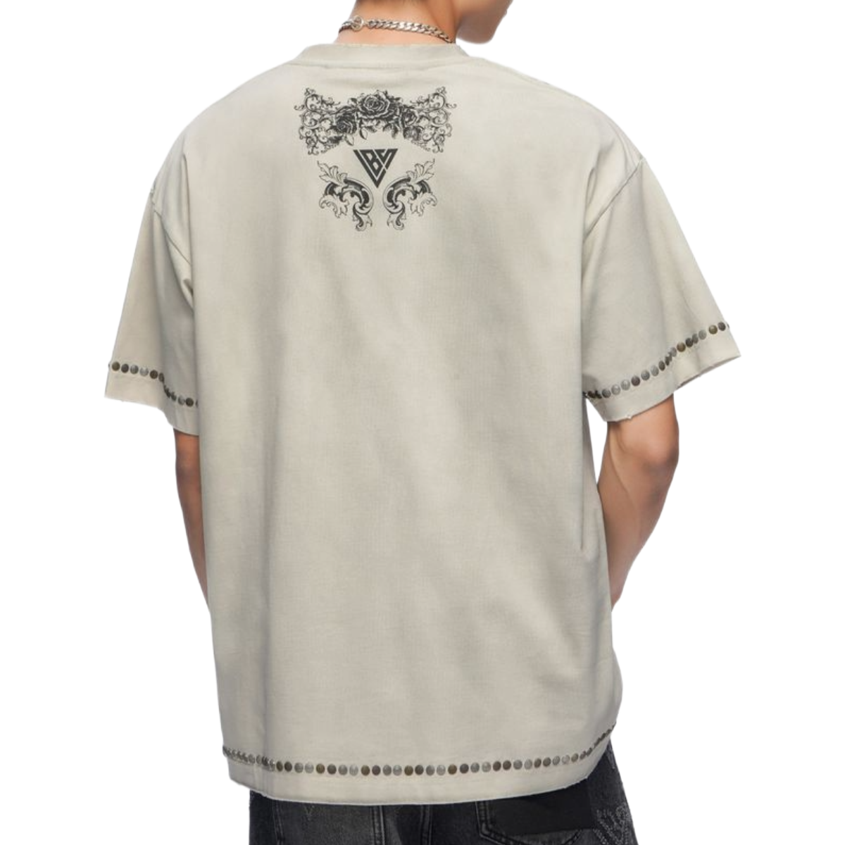 VALABASAS 'PARCHMENT' SS TEE (VTG LT GREY)