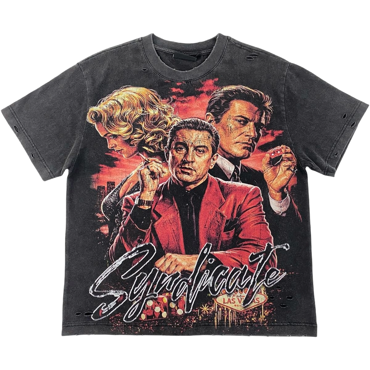 SYNDICATE 'CASINO' SS TEE (BLK WASH)