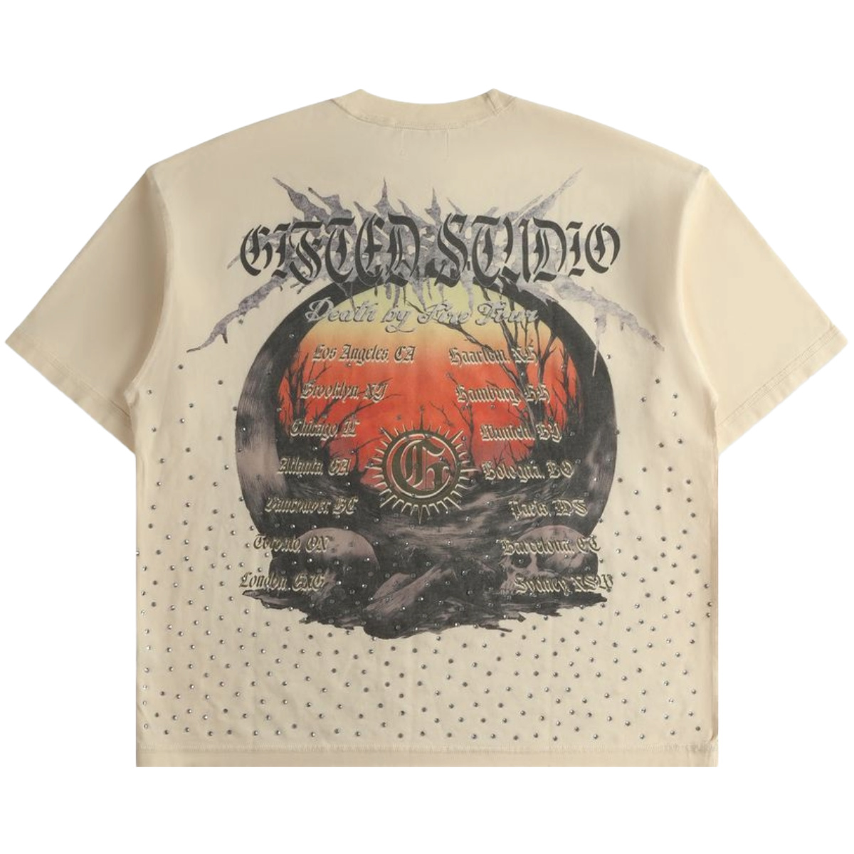 GFTD 'BY FIRE' SS TEE (BONE)