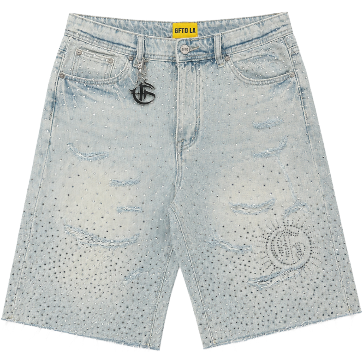 GFTD 'REVOLT' DENIM SHORT (LT WASH)