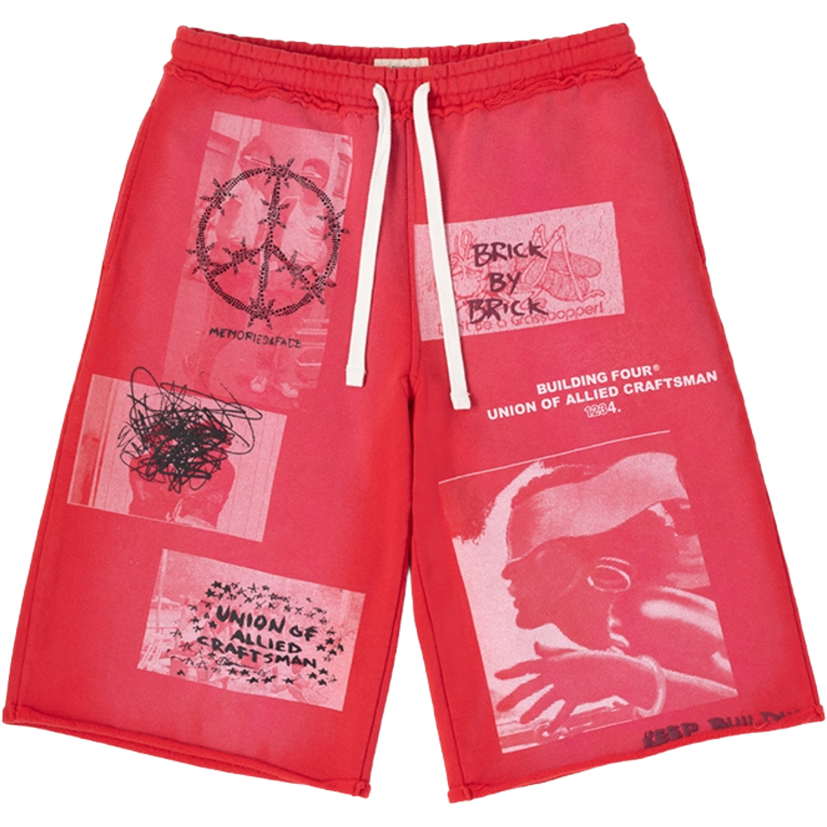 BLDG4 'PALACE' SHORTS (RED)