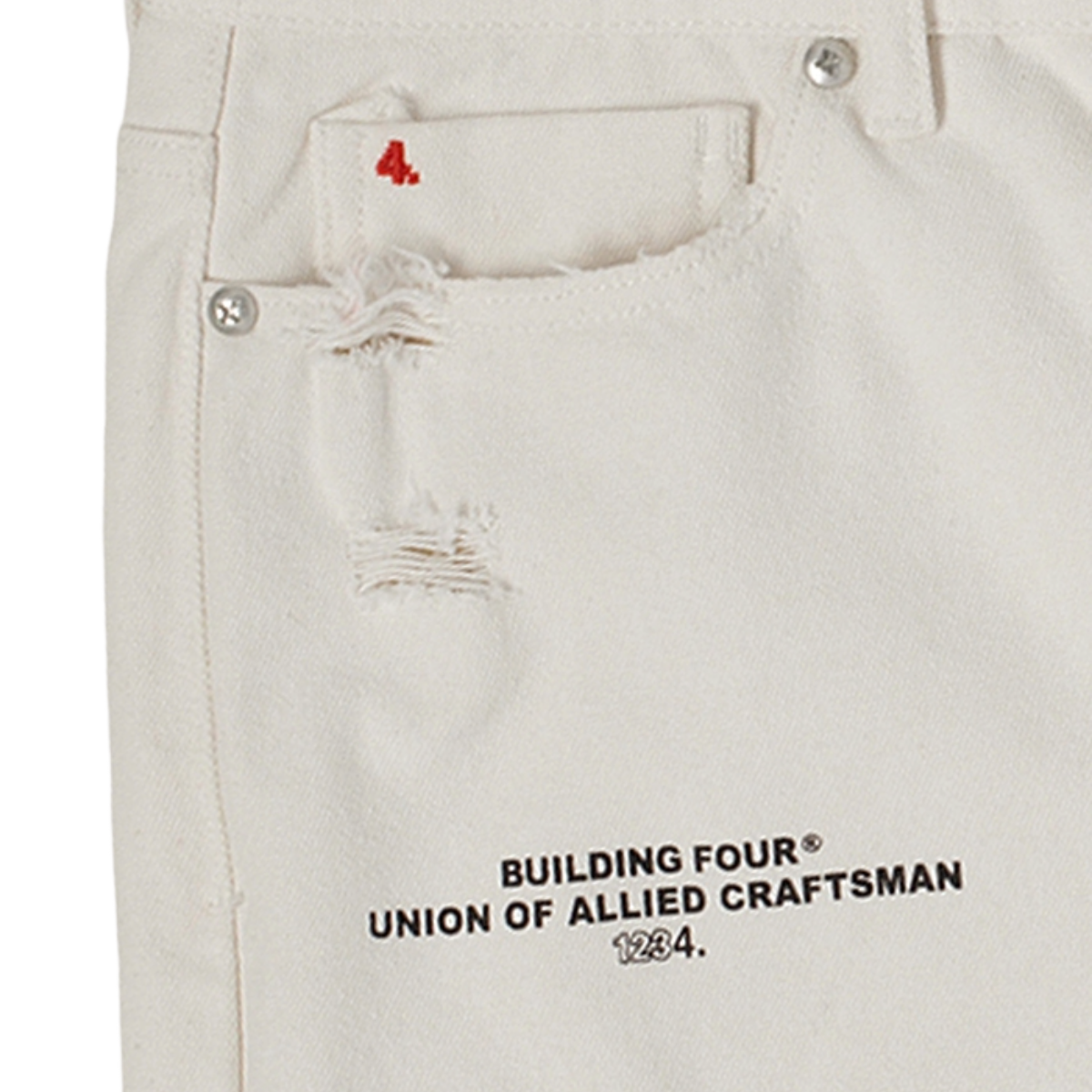 BLDG4 'VILLA' SHORTS (ANTQ WHT)