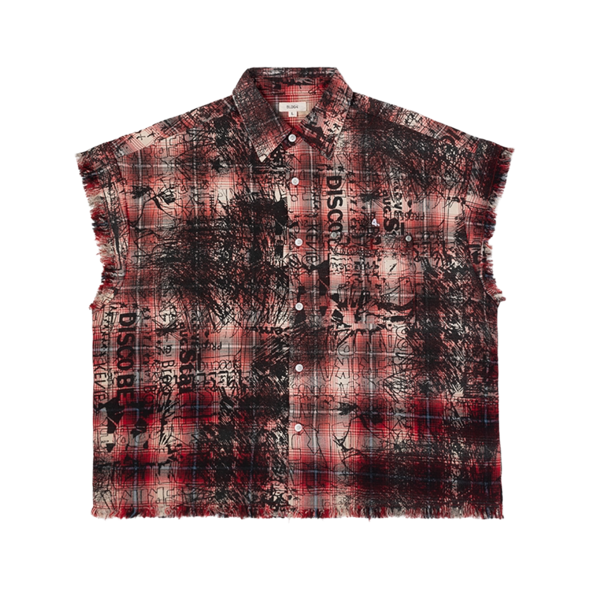 BLDG4 'ARC' WOVEN SLEEVELESS BU (RED)