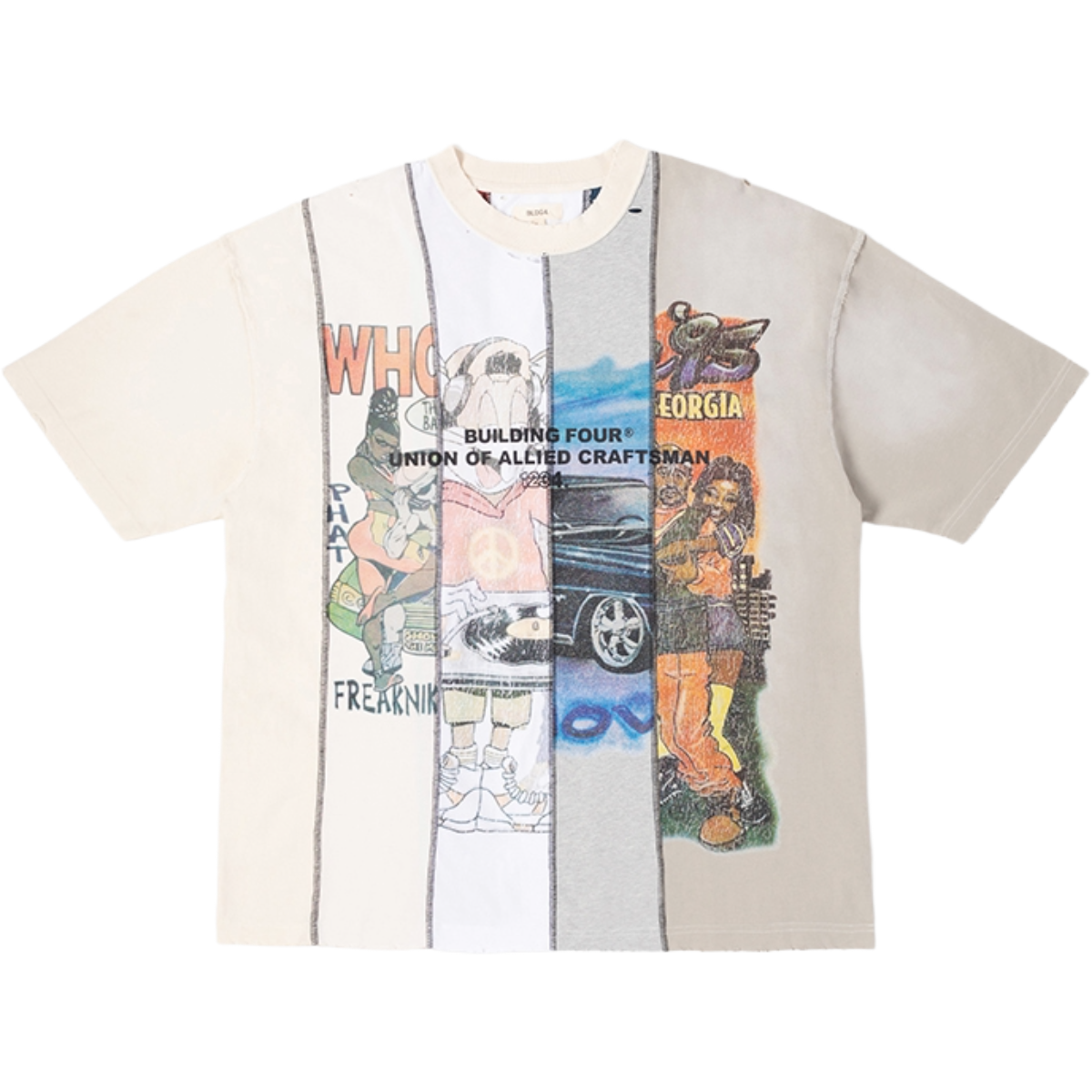 BLDG4 'POWER' SS KNIT TEE (ANTQ WHT)
