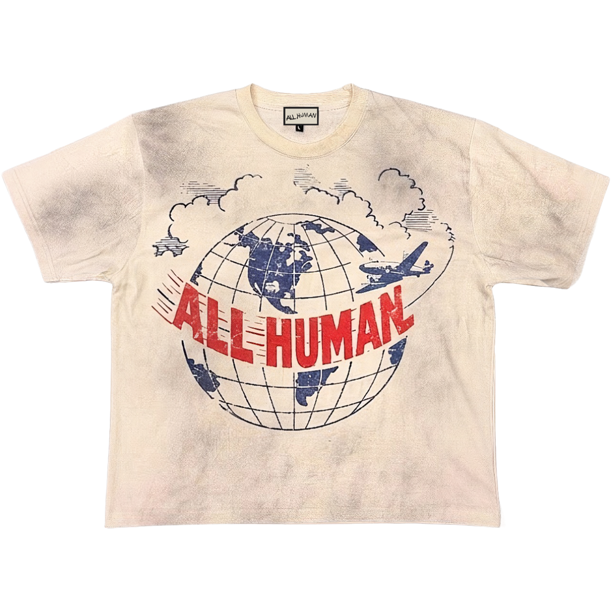 AH 'CRIME WAVE' SS WASHED TEE (CRM)