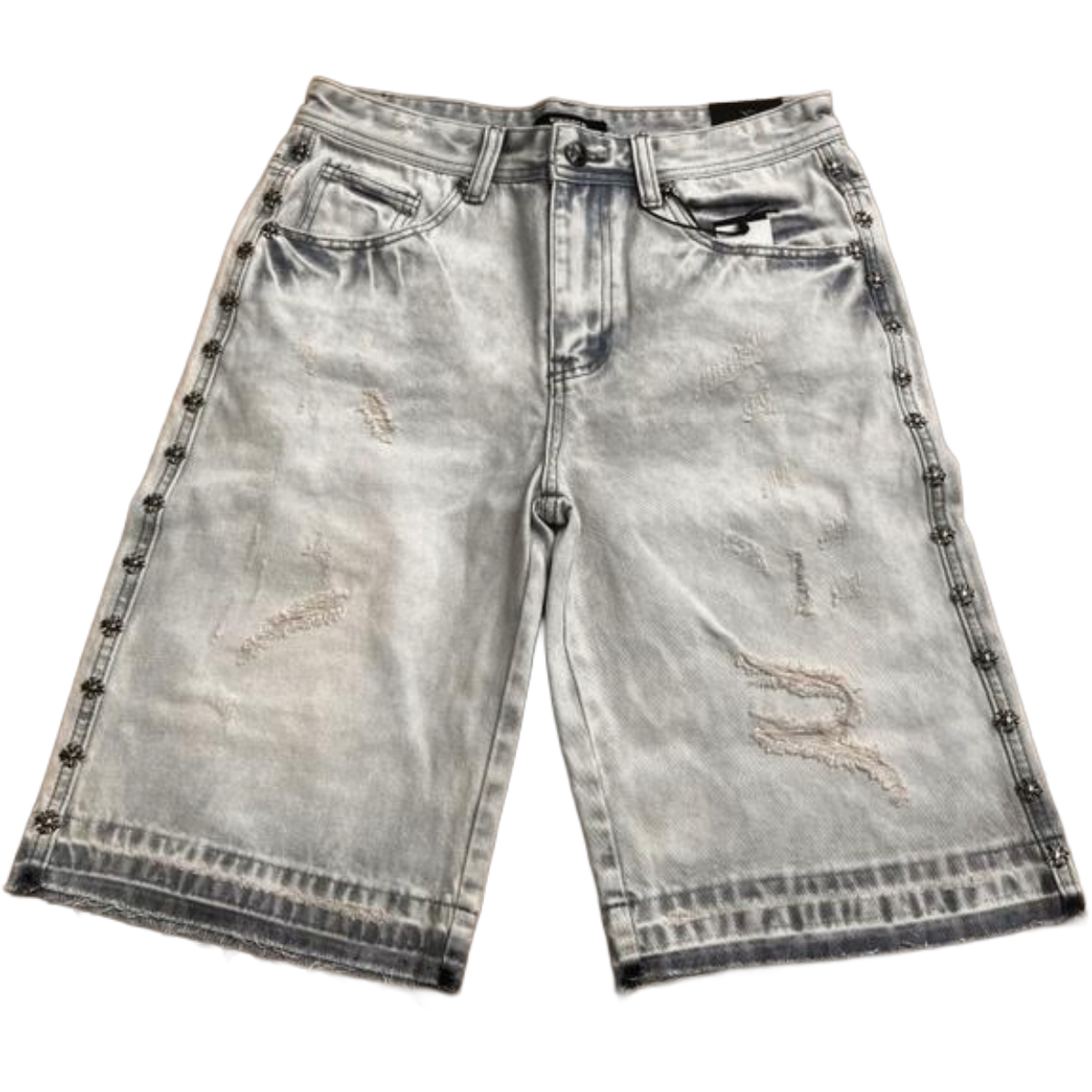 KINDRED 'ICE BLUE' RHINESTONE DENIM SHORTS