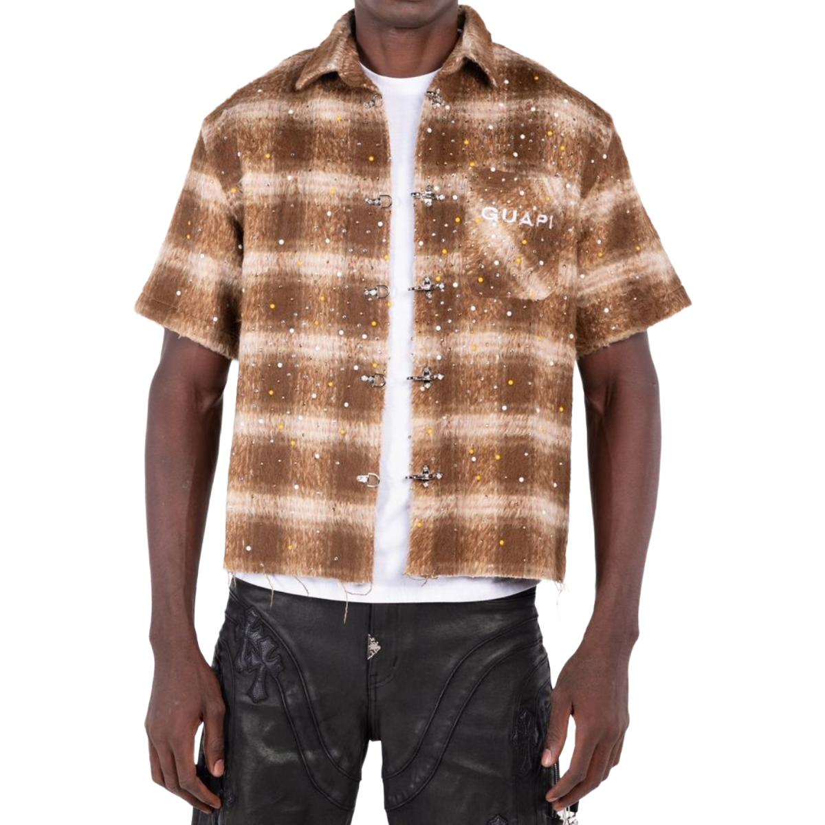 GUAPI 'DESERT' SS BUTTON UP (BRWN)