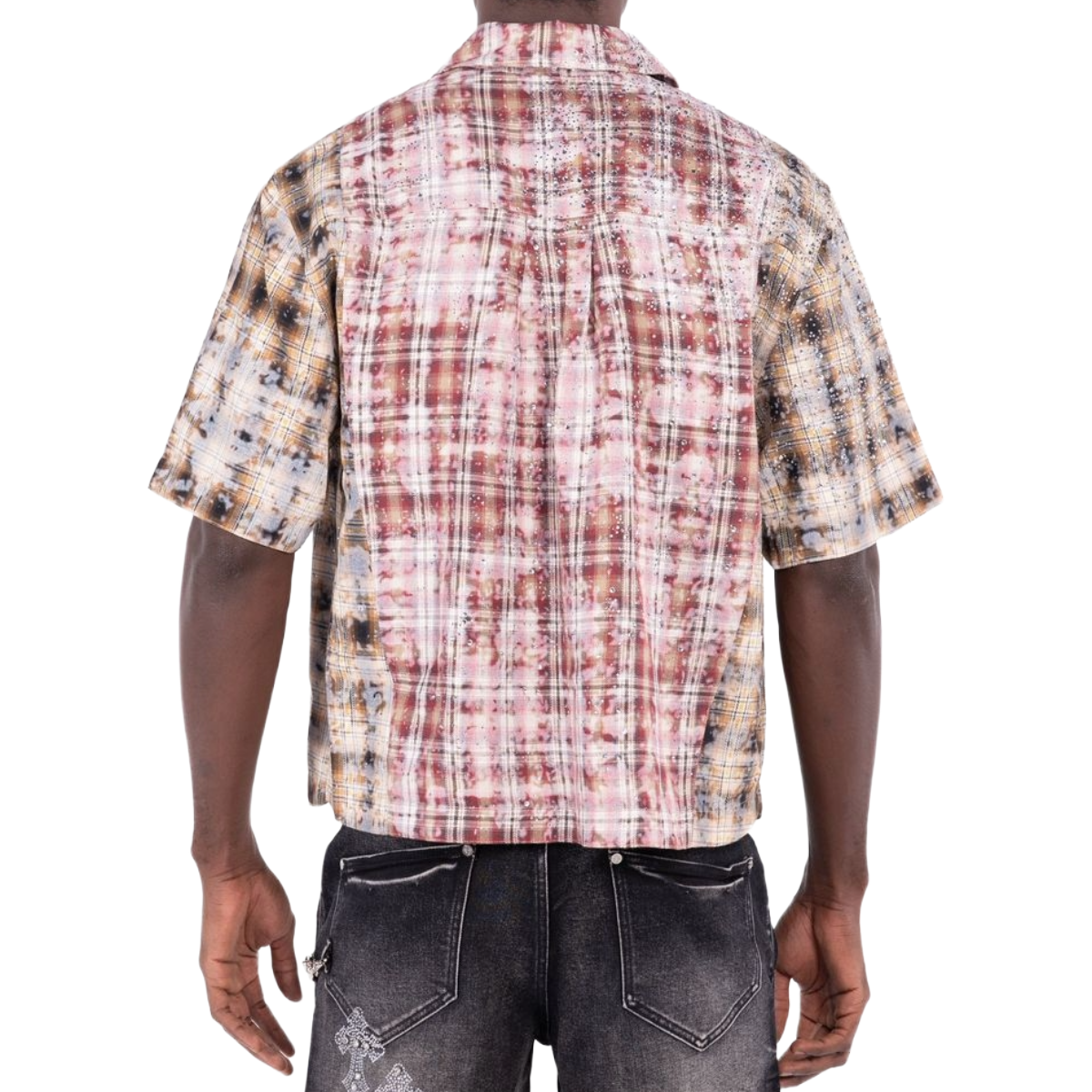 GUAPI 'ECLIPSE' SS BUTTON UP (LT RED)