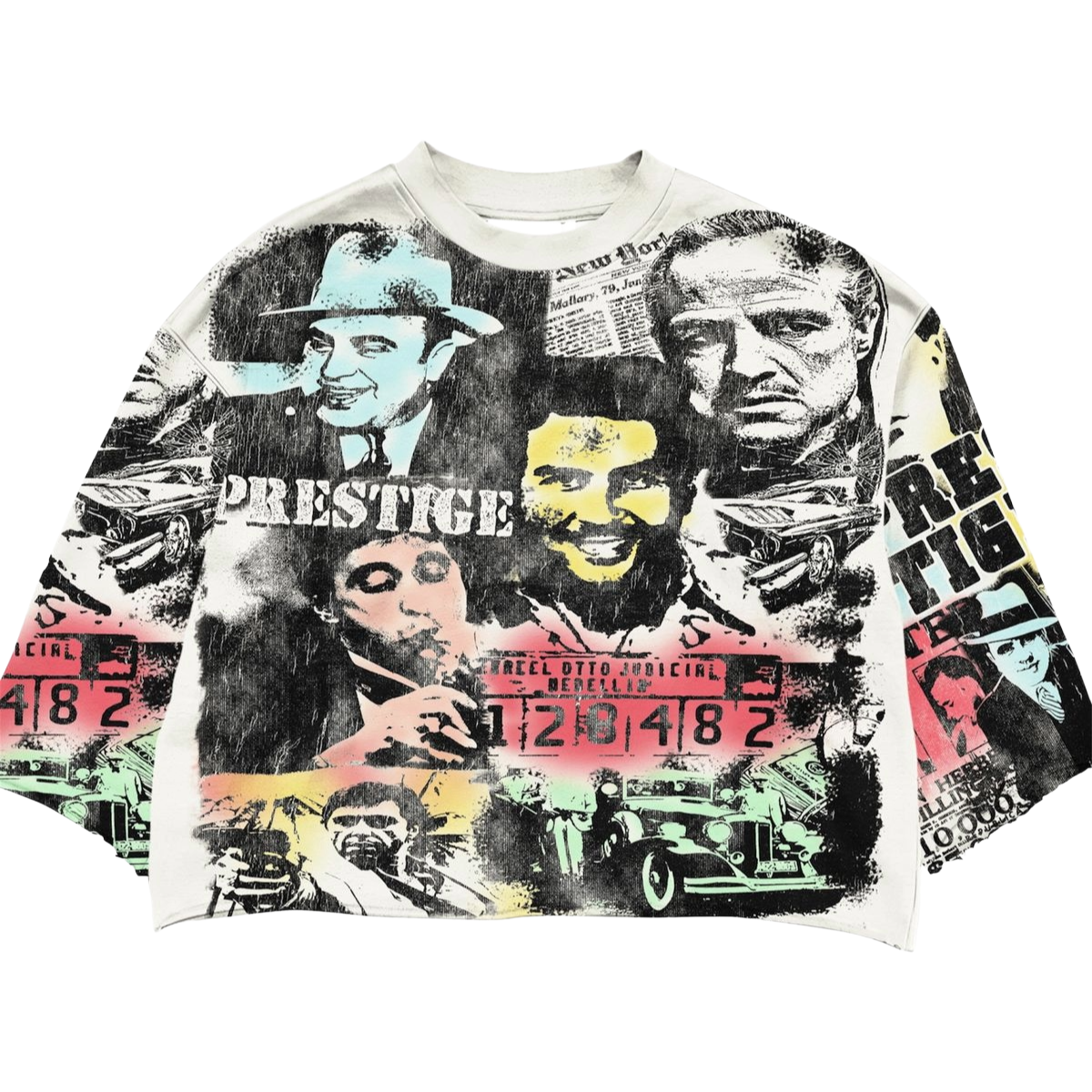 PRESTIGE 'MOBSTERS' HALF-SLEEVE TEE (WHT)