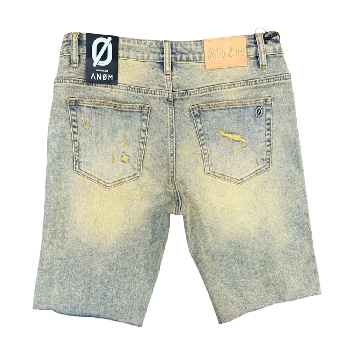ANOM 'SCAR' DENIM SHORTS (VTG GRAY)