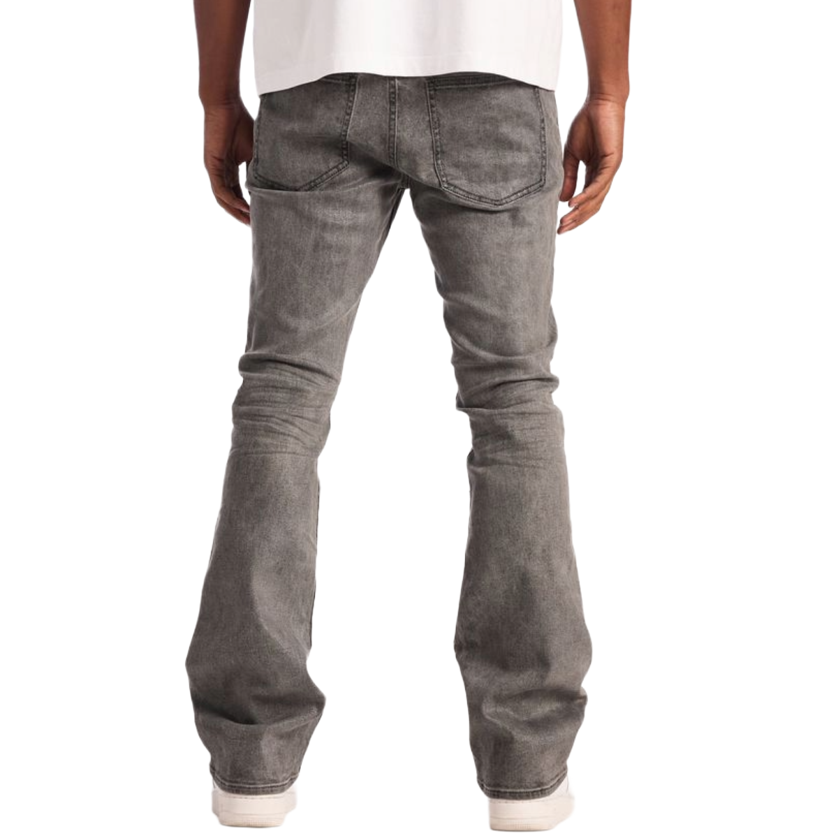 EMBELLISH 'RIC' FLARE WAXED DENIM (GRY)