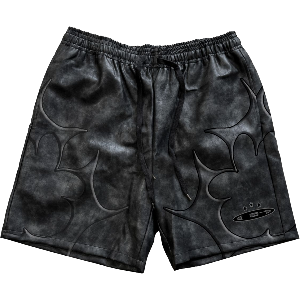GALA 'SMUG' LEATHER SHORTS (BLK)