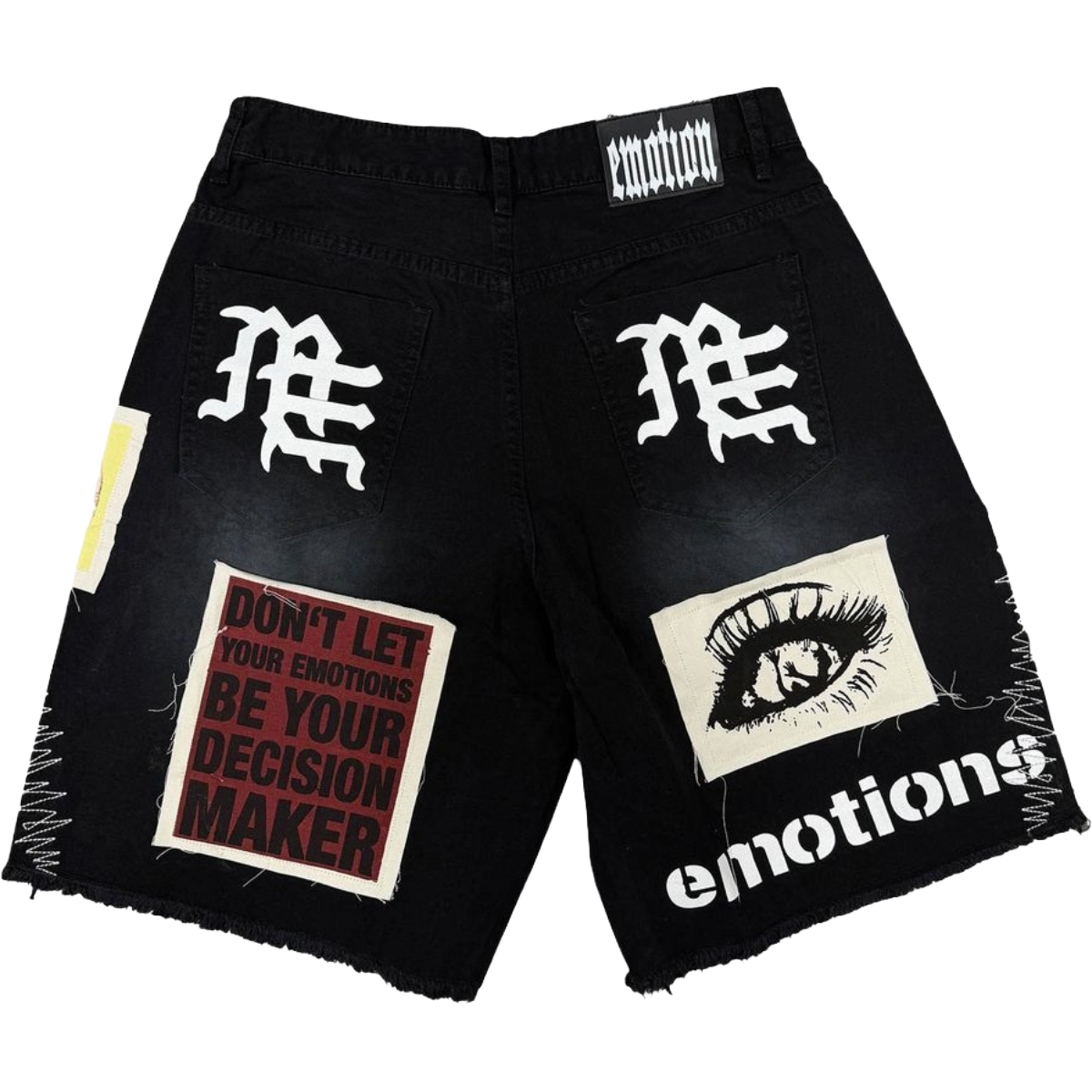 ME 'CHAOS' CARPENTER DENIM SHORTS (BLK)