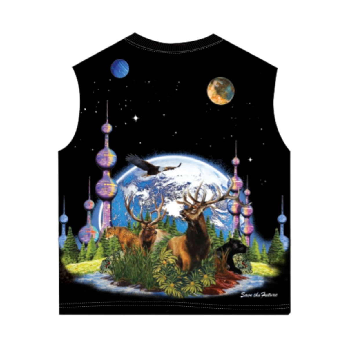 BB 'MEMORIES' SLEEVELESS TEE (BLK)