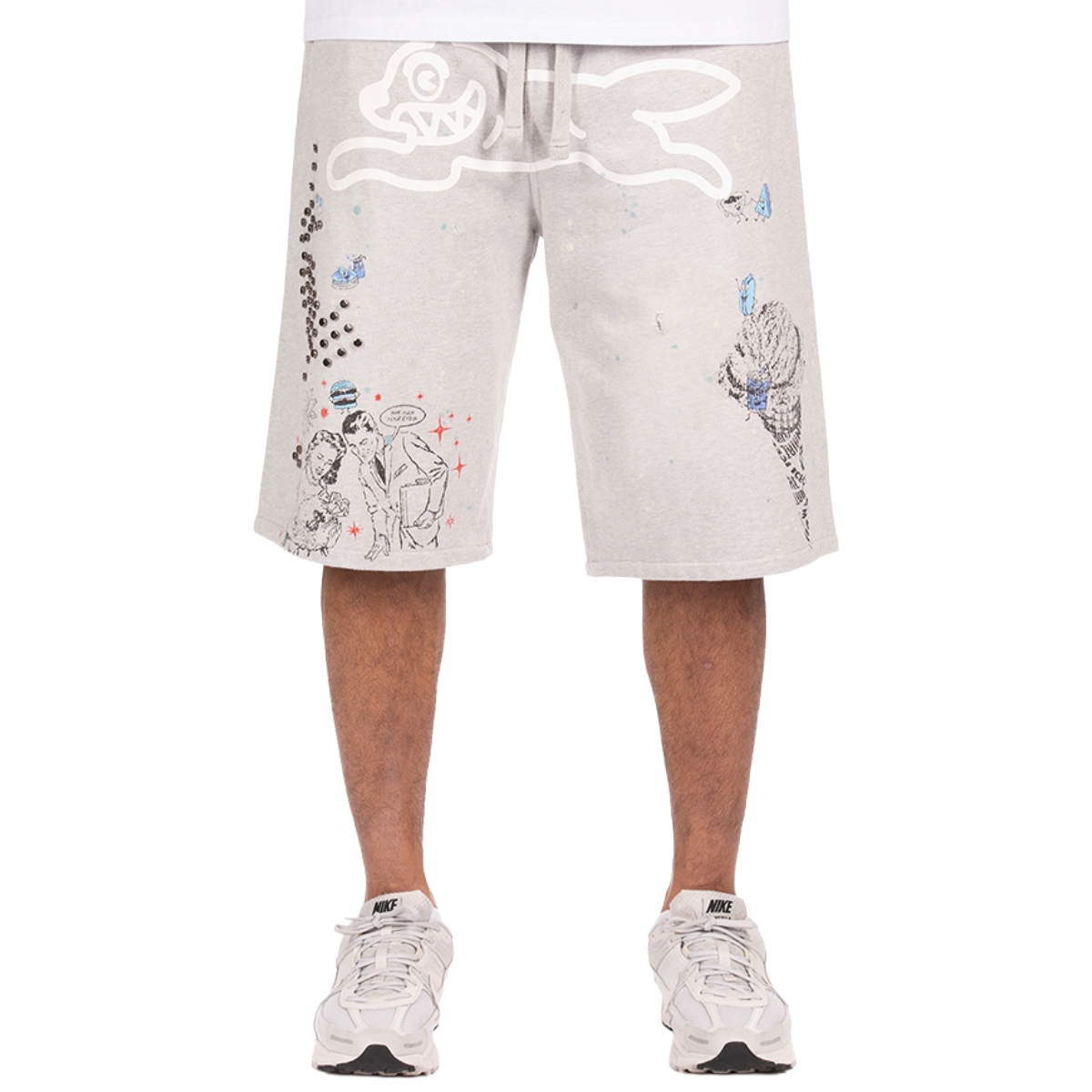 IC 'MILK SHAKE' TERRY SHORTS (LT GREY)