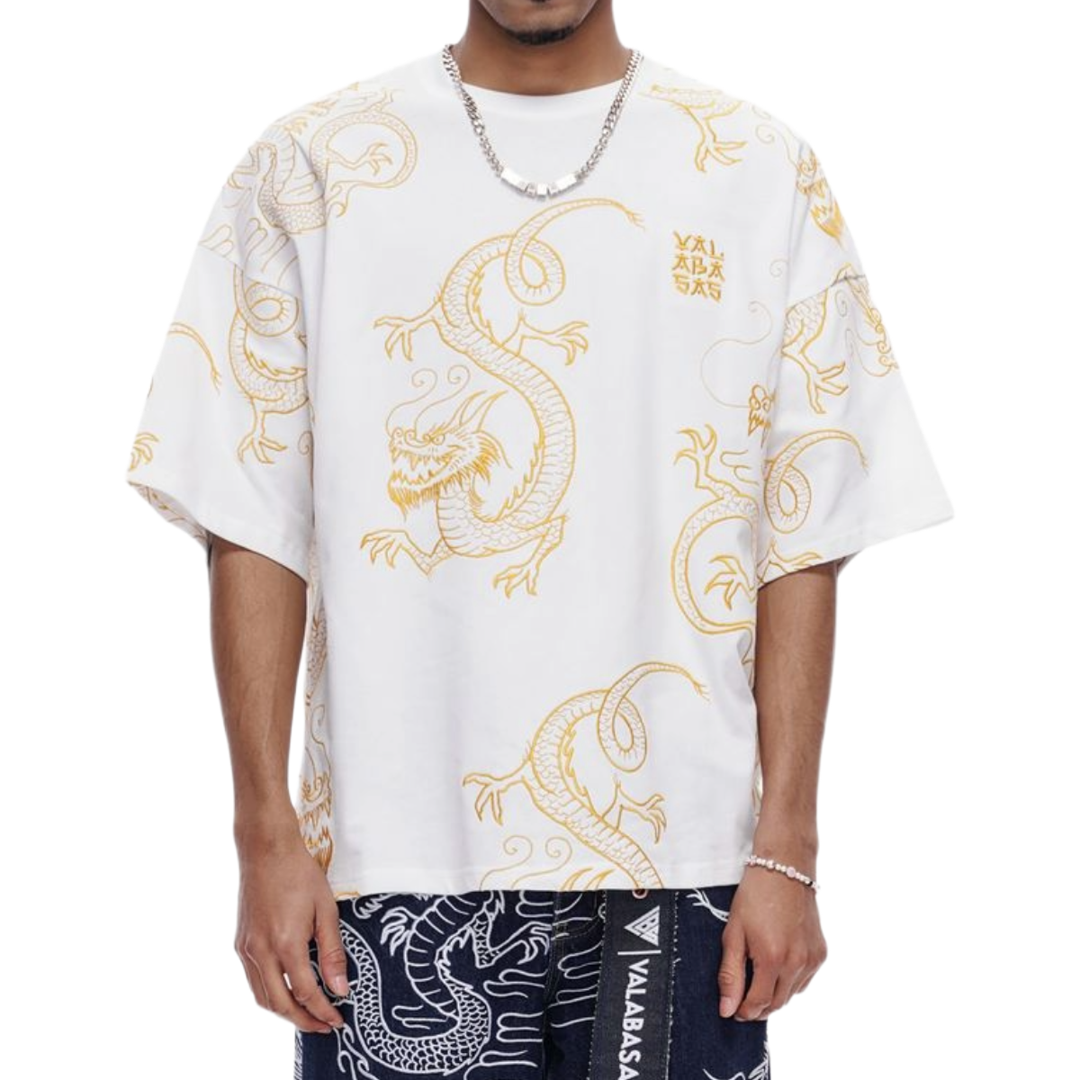VALABASAS 'YUREI' SS TEE (WHT/GOLD)