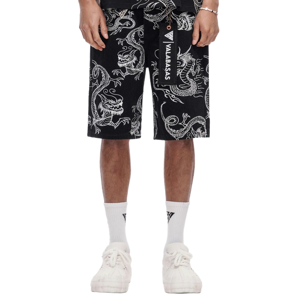 VALABASAS 'GANRU' DENIM SHORTS (JET BLK)
