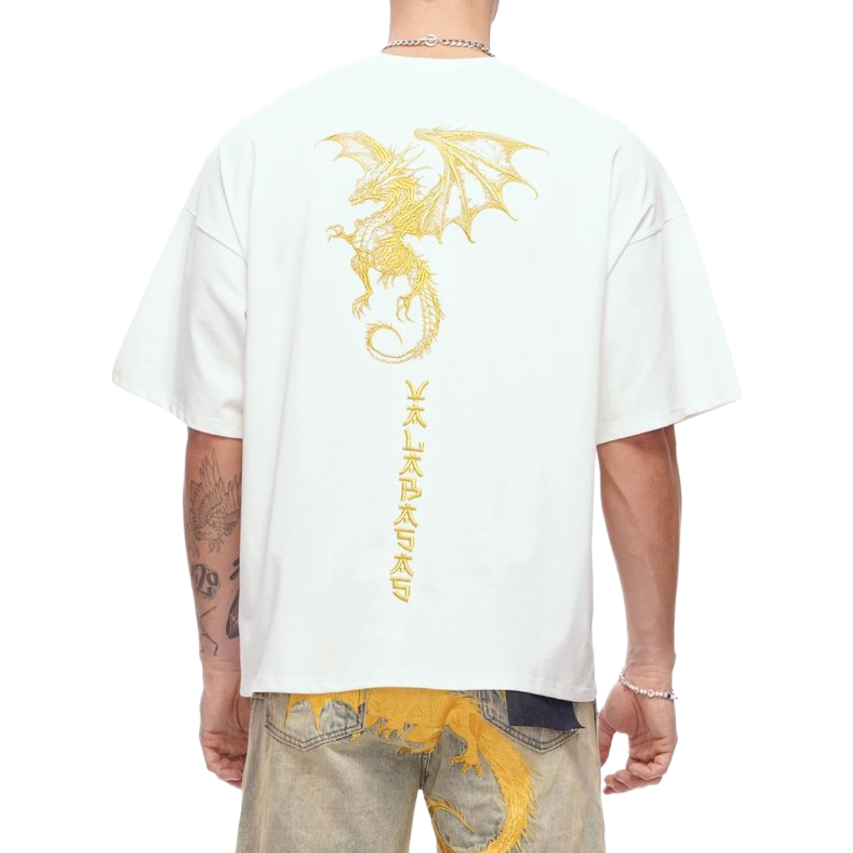 VALABASAS 'KUNJI' SS TEE (WHT/GOLD)