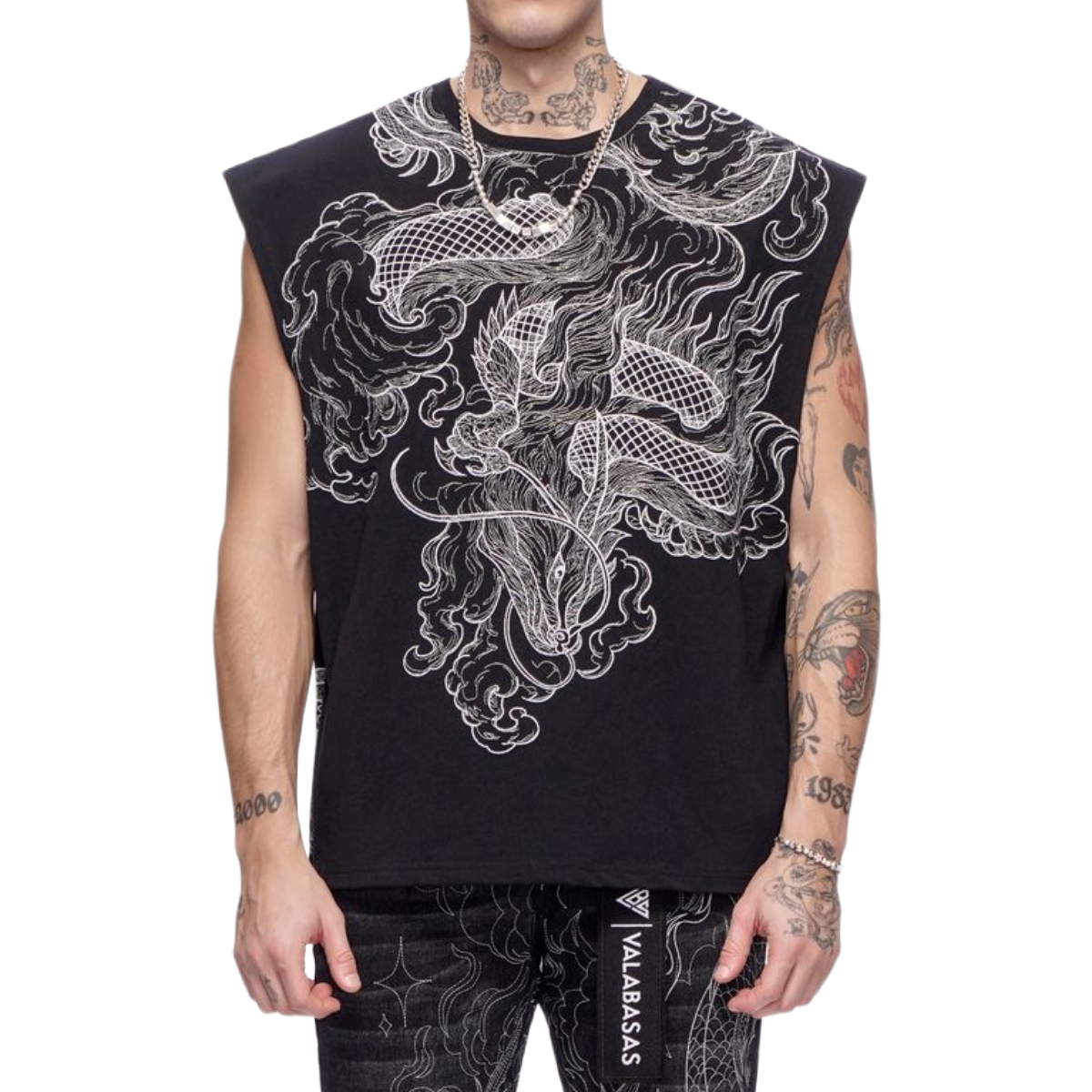 VALABASAS 'KAITO' SLEEVELESS TEE (BLK)