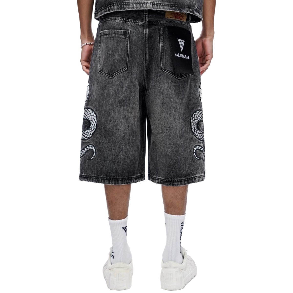 VALABASAS 'GLACIER COIL' BAGGY DENIM (GREY WASH)