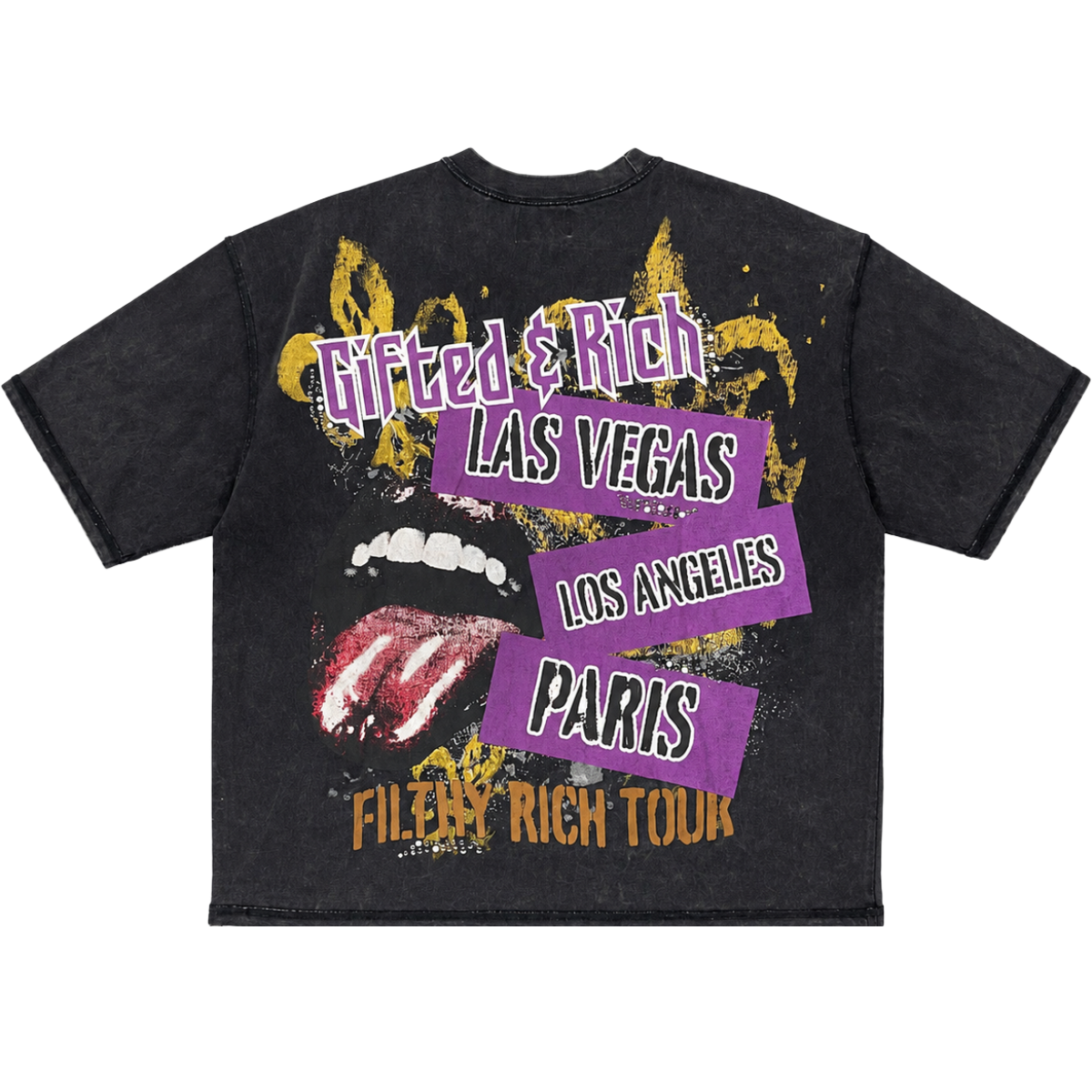 GFTD 'GIFTED & RICH' SS TEE (BLK)
