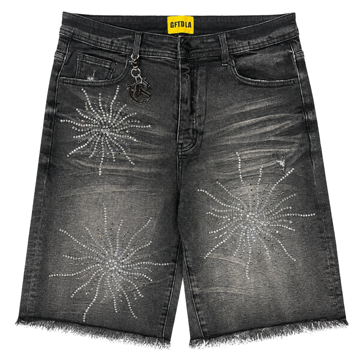 GFTD 'POWER' DENIM SHORTS (BLK)