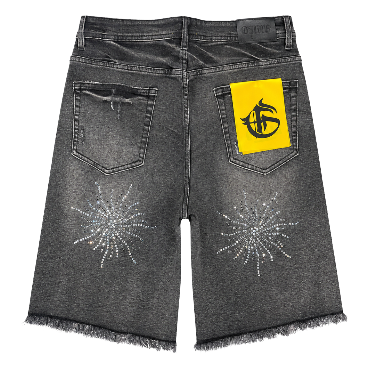 GFTD 'POWER' DENIM SHORTS (BLK)