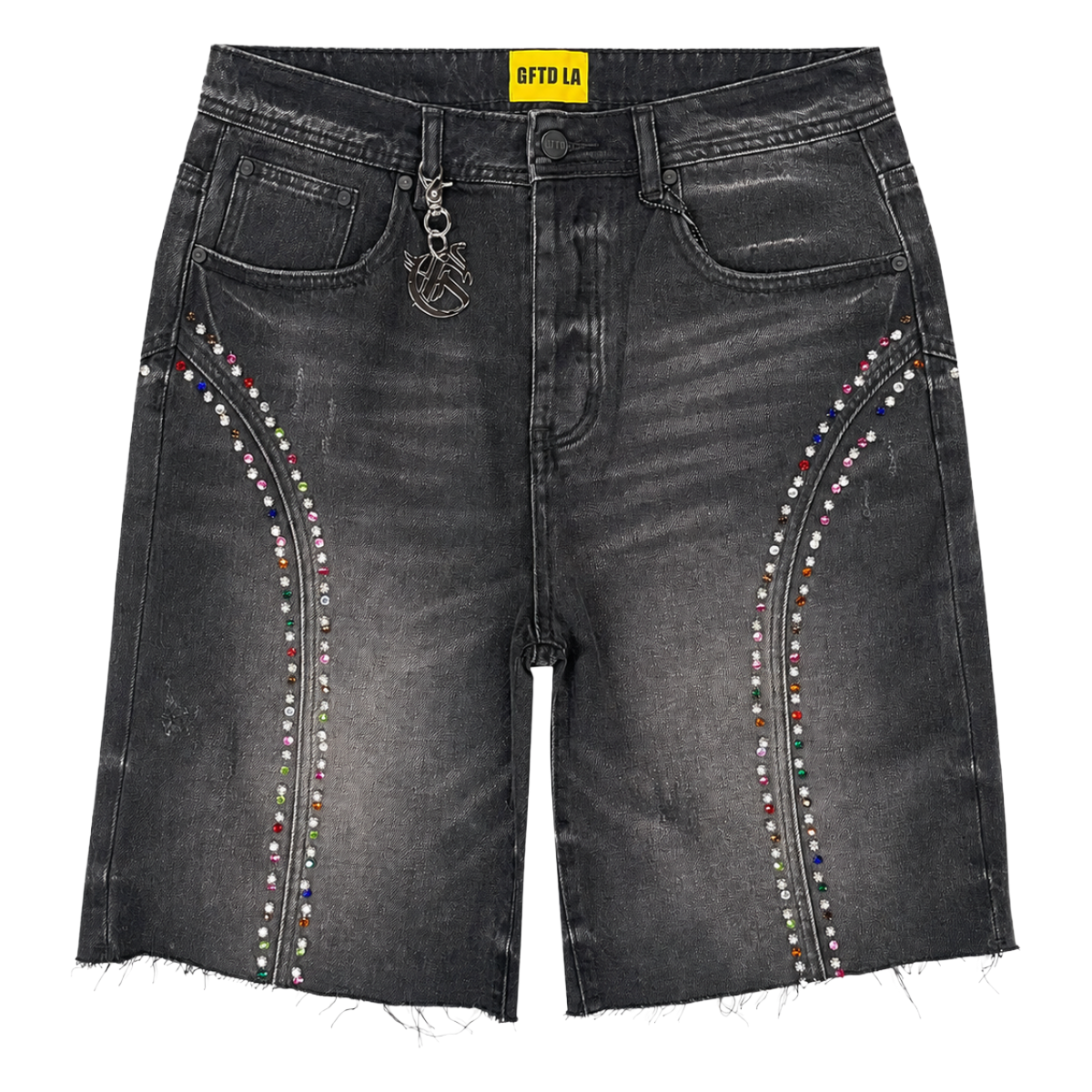 GFTD 'FISK' DENIM SHORTS (BLK)