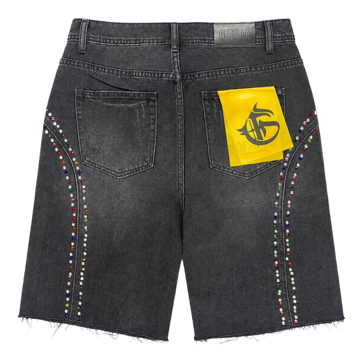 GFTD 'FISK' DENIM SHORTS (BLK)
