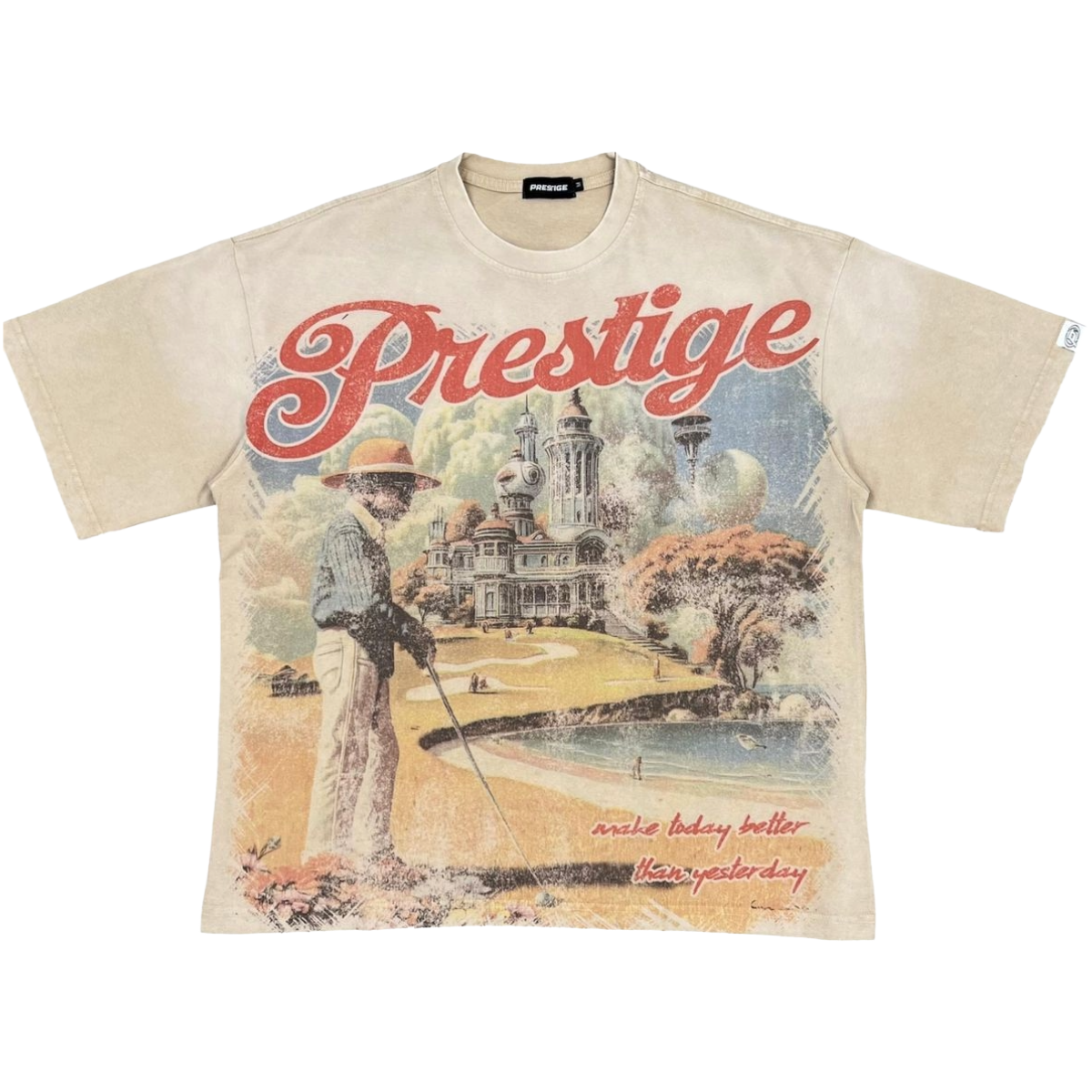 PRESTIGE 'BETTER THAN YESTERDAY' SS TEE (TAN)