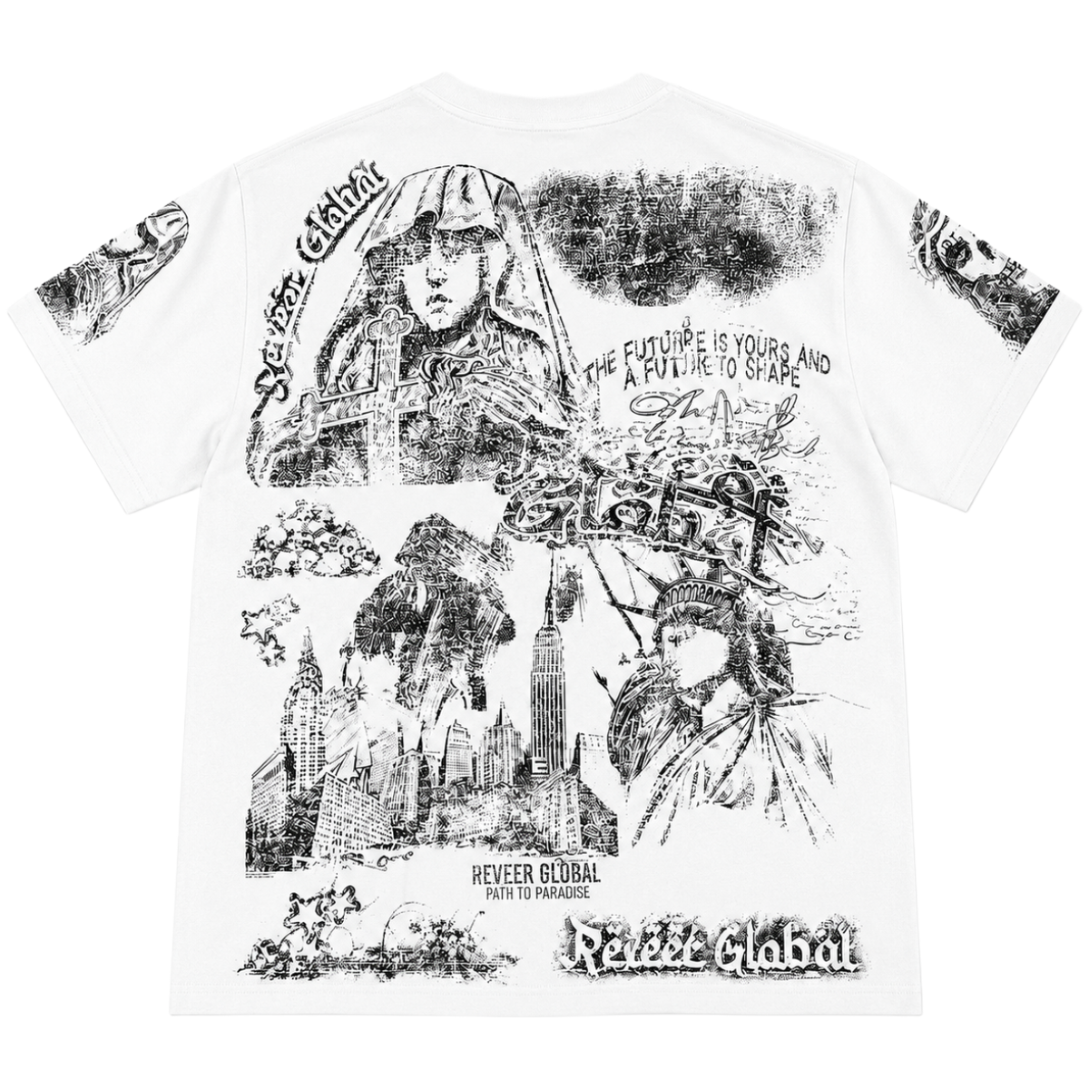 REVEER 'WAR IS A PROBLEM' SS TEE (WHT)
