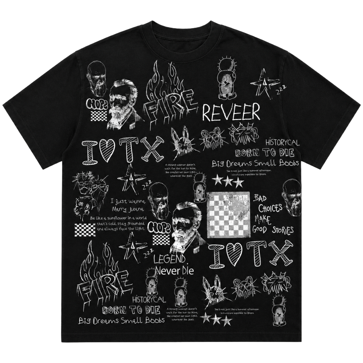REVEER 'BROKEN FIGURE' SS TEE (BLK)
