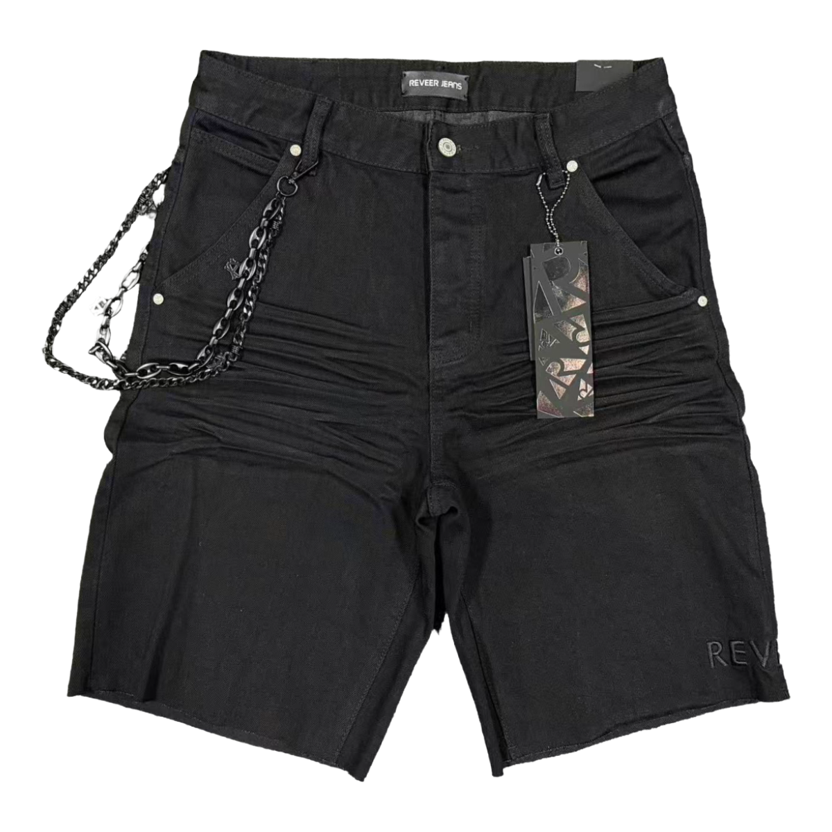 REVEER 'CORE' DENIM SHORTS (JET BLK)