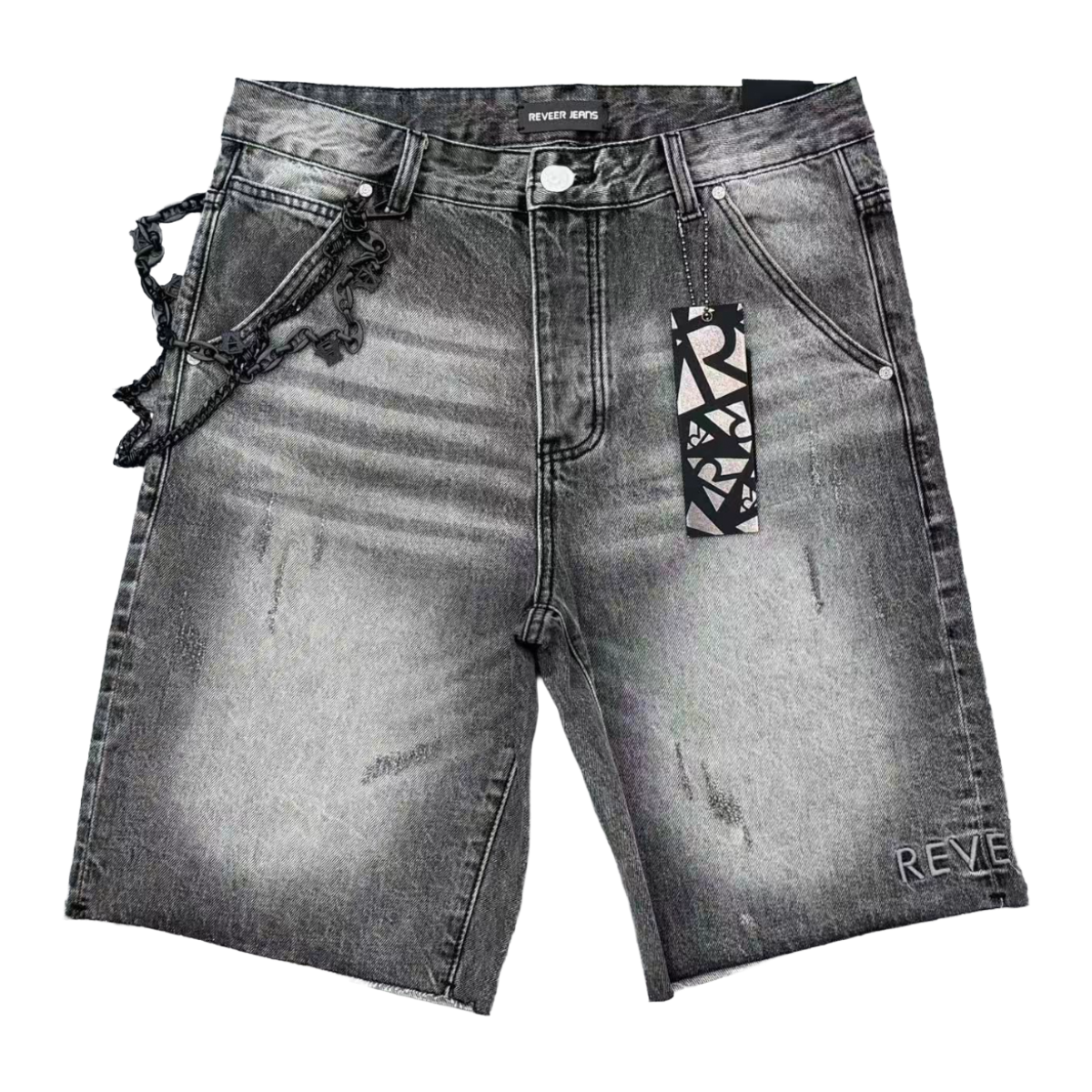 REVEER 'CORE' DENIM SHORTS (STEEL GREY)
