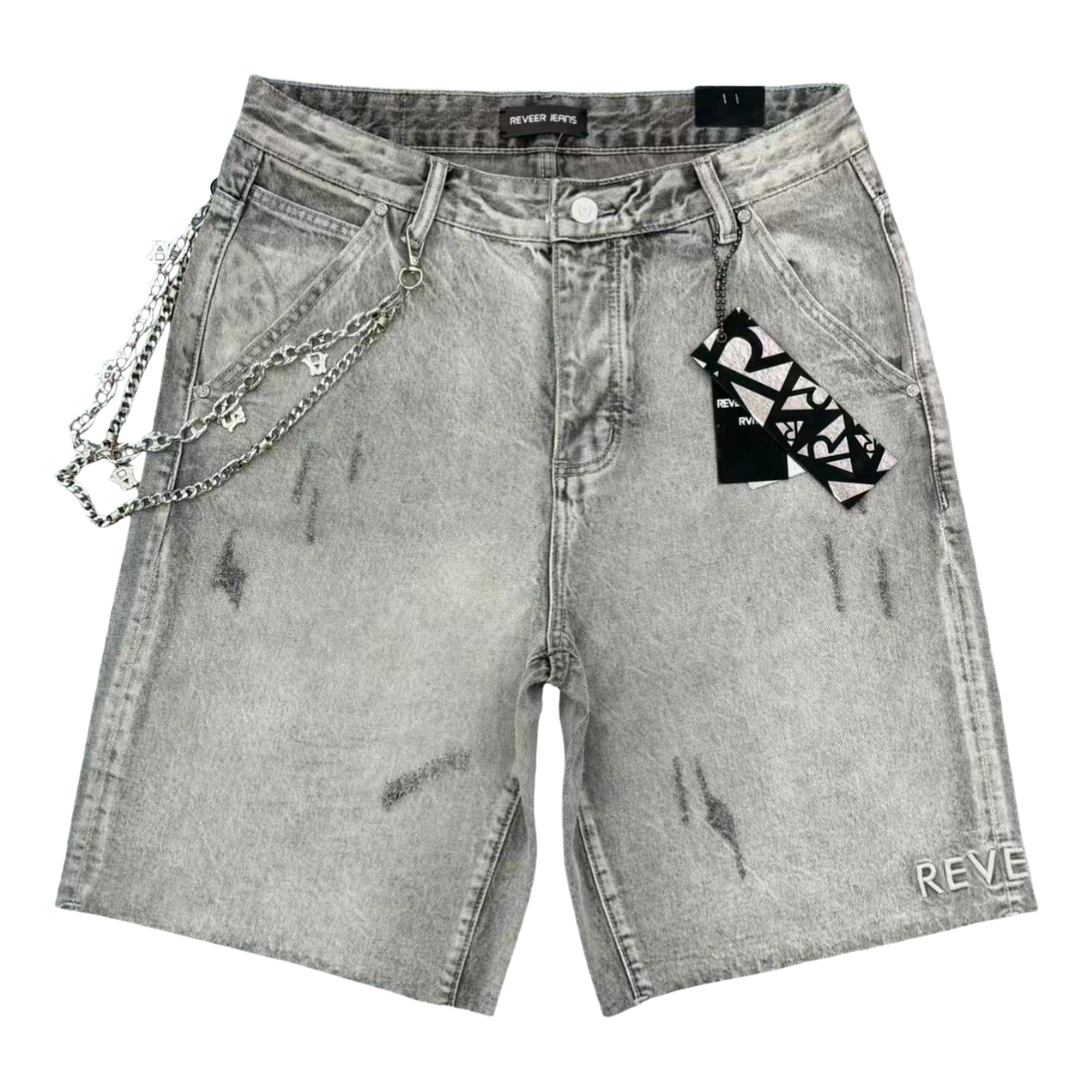 REVEER 'CORE' DENIM SHORTS (ICE GREY)