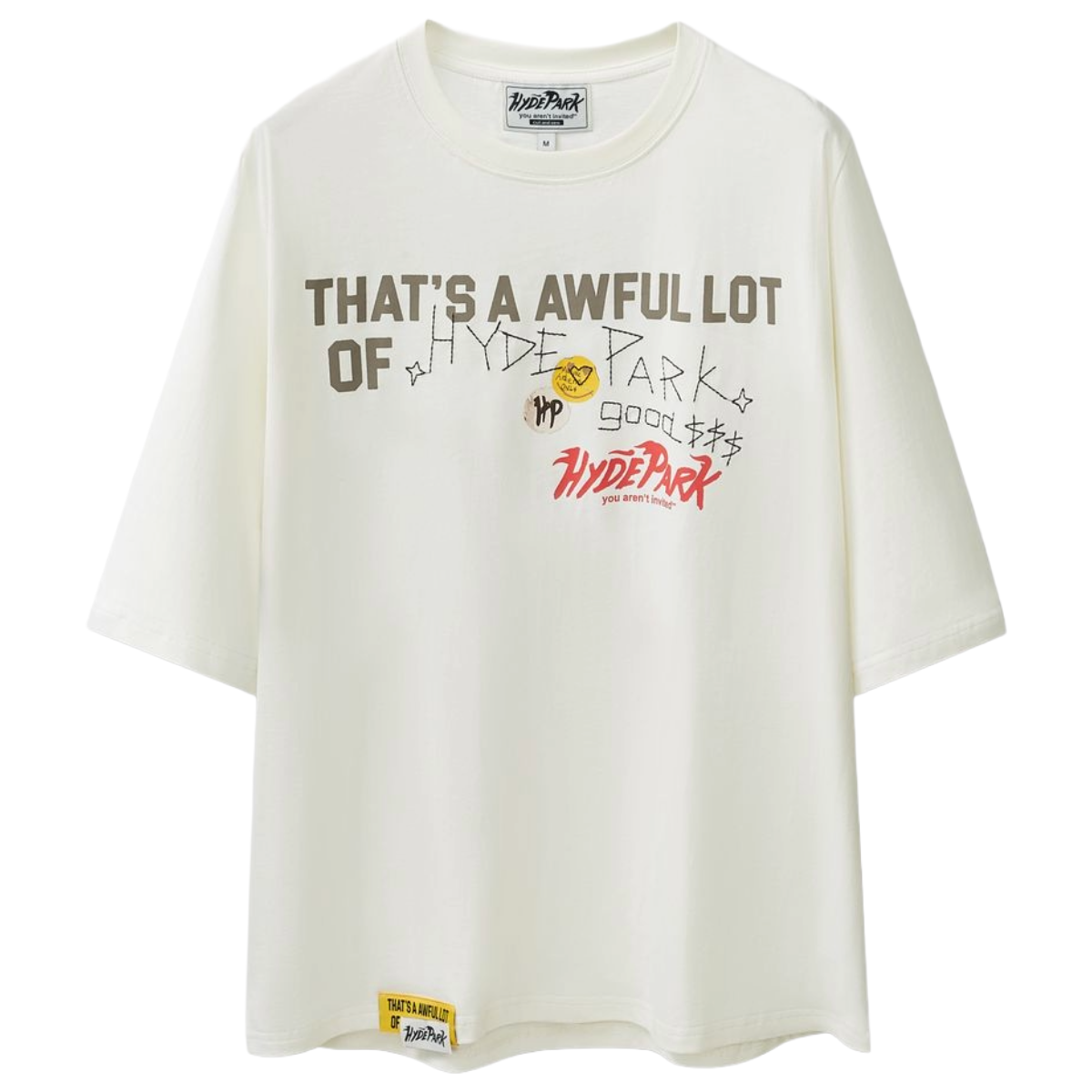 HP WHITE 'STICKERED UP' TEE (ALOCS X HP)