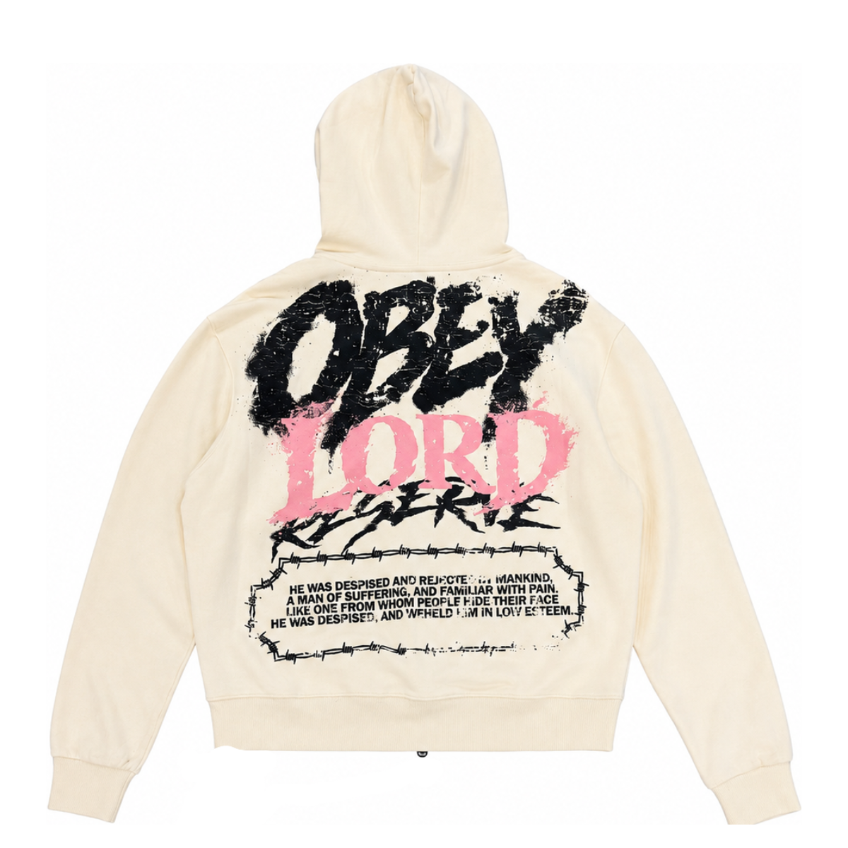 RESERVE 'DESPISE' ZIP-UP HOODIE (CRM)