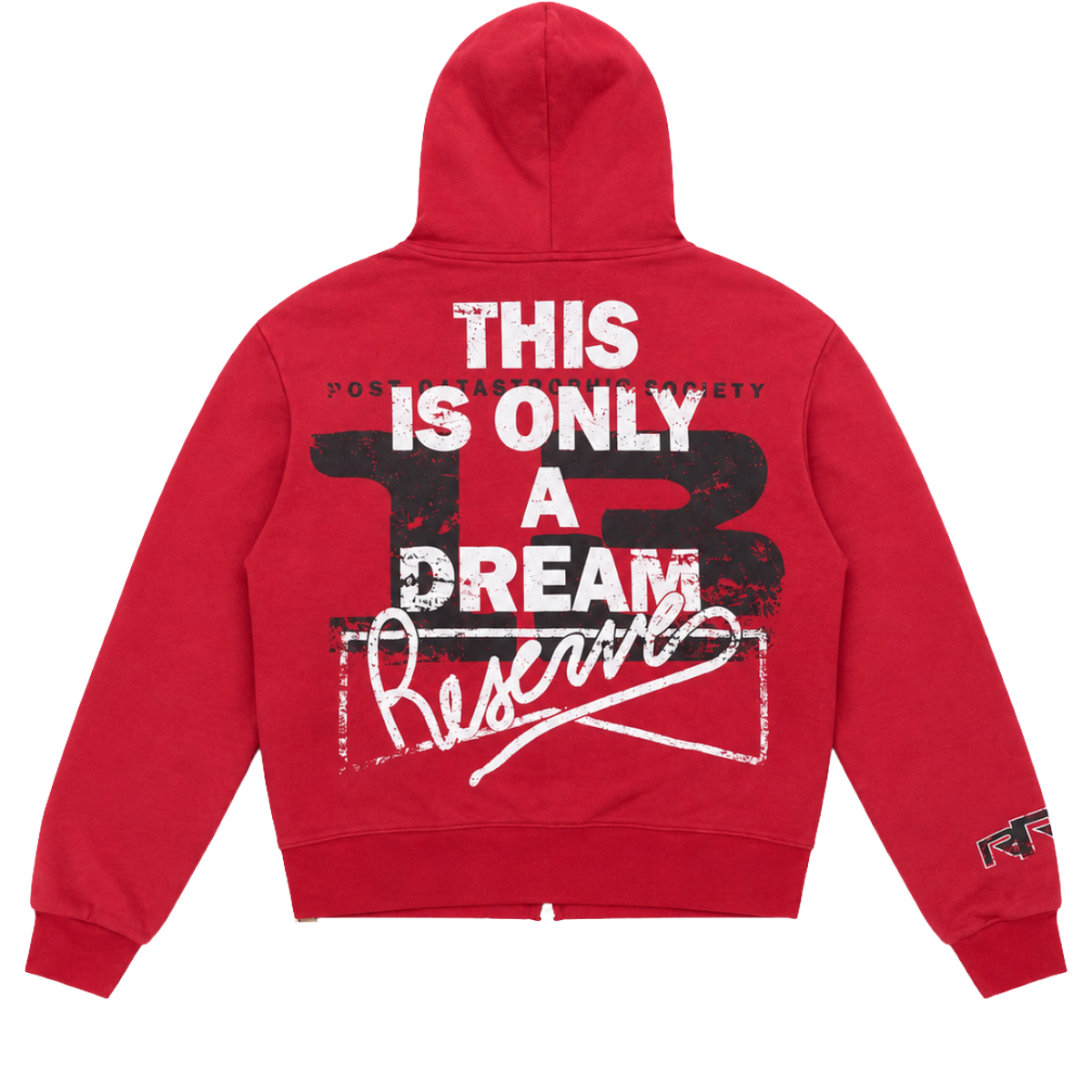 RESERVE 'SOCIETY' ZIP-UP HOODIE (RED)