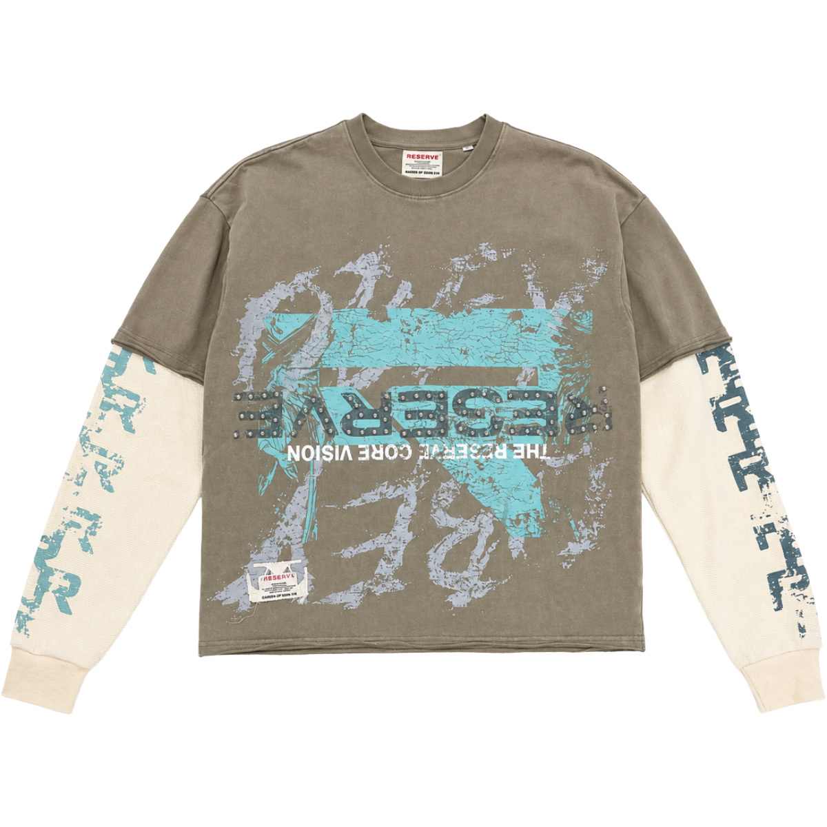 RESERVE 'TRUTH' CREW LS THERMAL (STN BRWN)