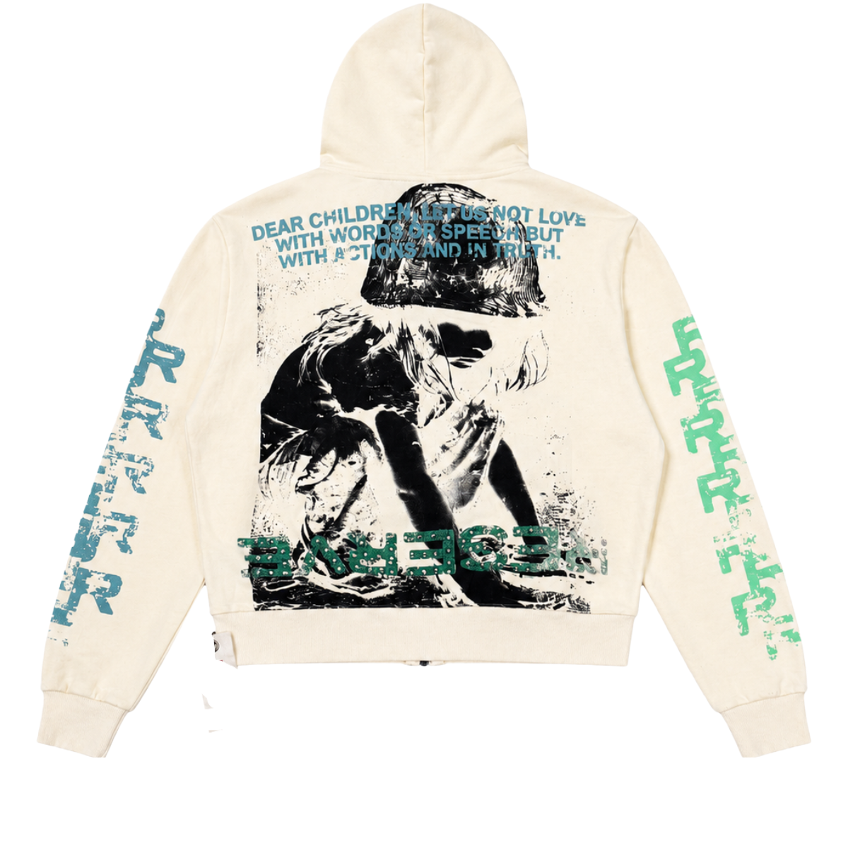 RESERVE 'TRUTH' ZIP-UP HOODIE (CRM)