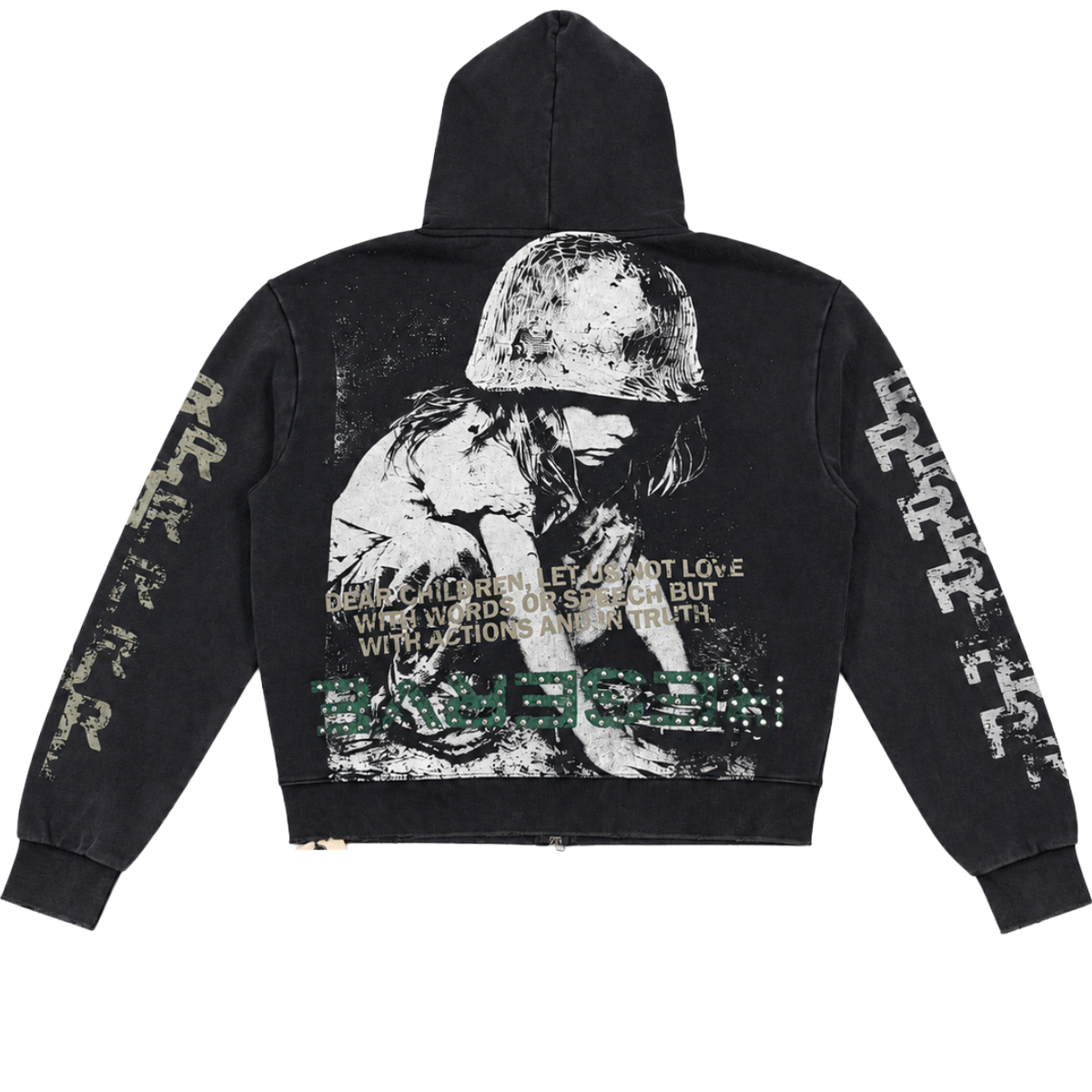 RESERVE 'TRUTH' ZIP-UP HOODIE (BLK)